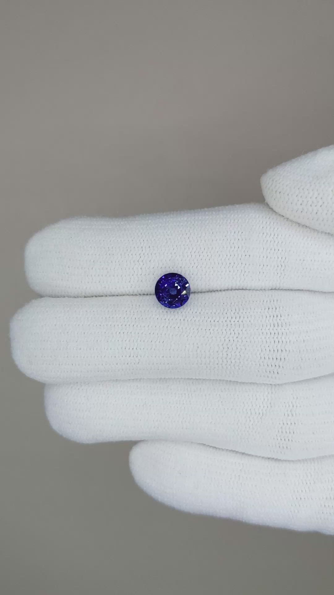 1.40 Ct. Blue Sapphire from Ceylon (Sri Lanka) Size Video