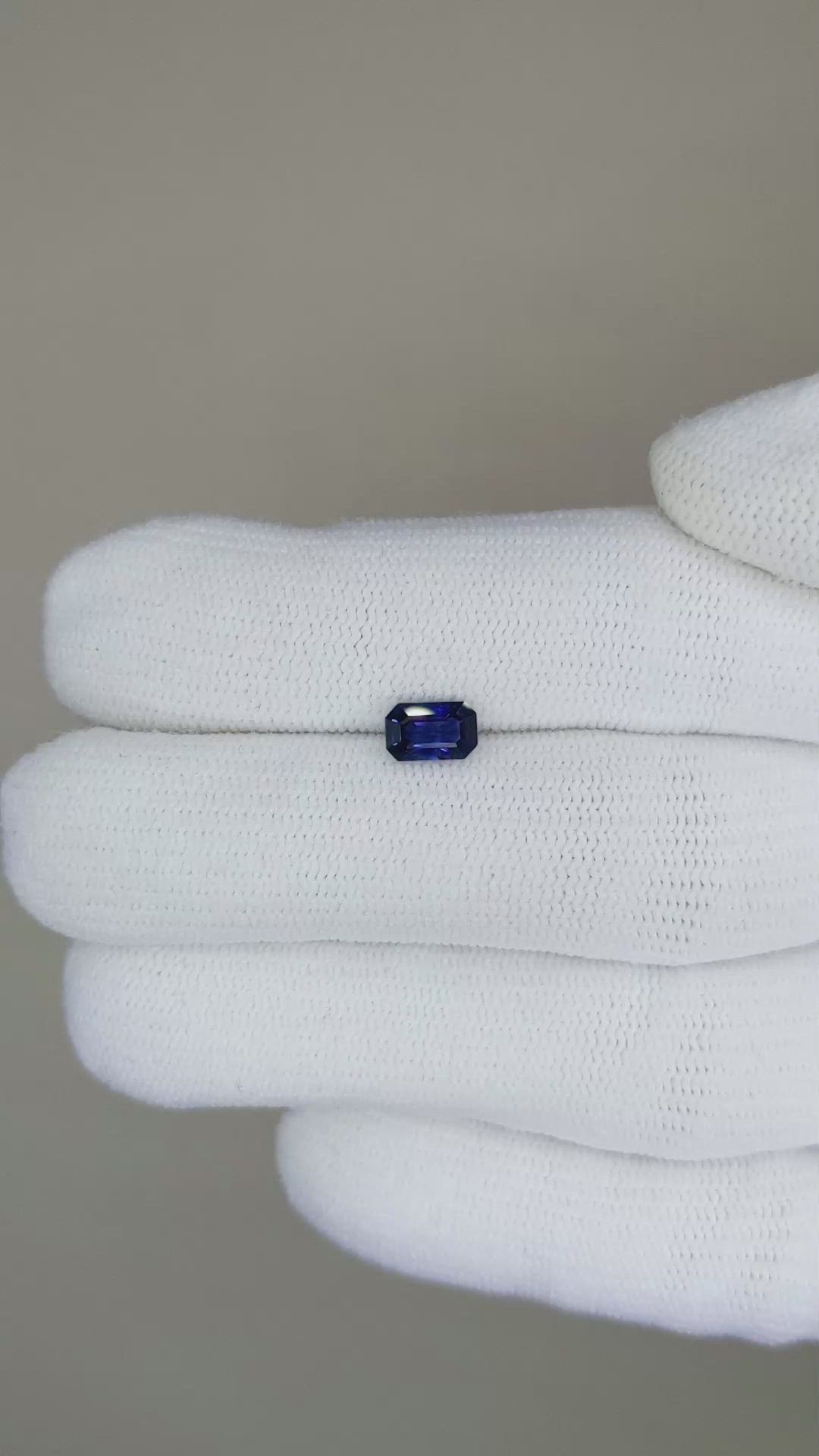 0.60 Ct. Blue Sapphire from Ceylon (Sri Lanka) Size Video