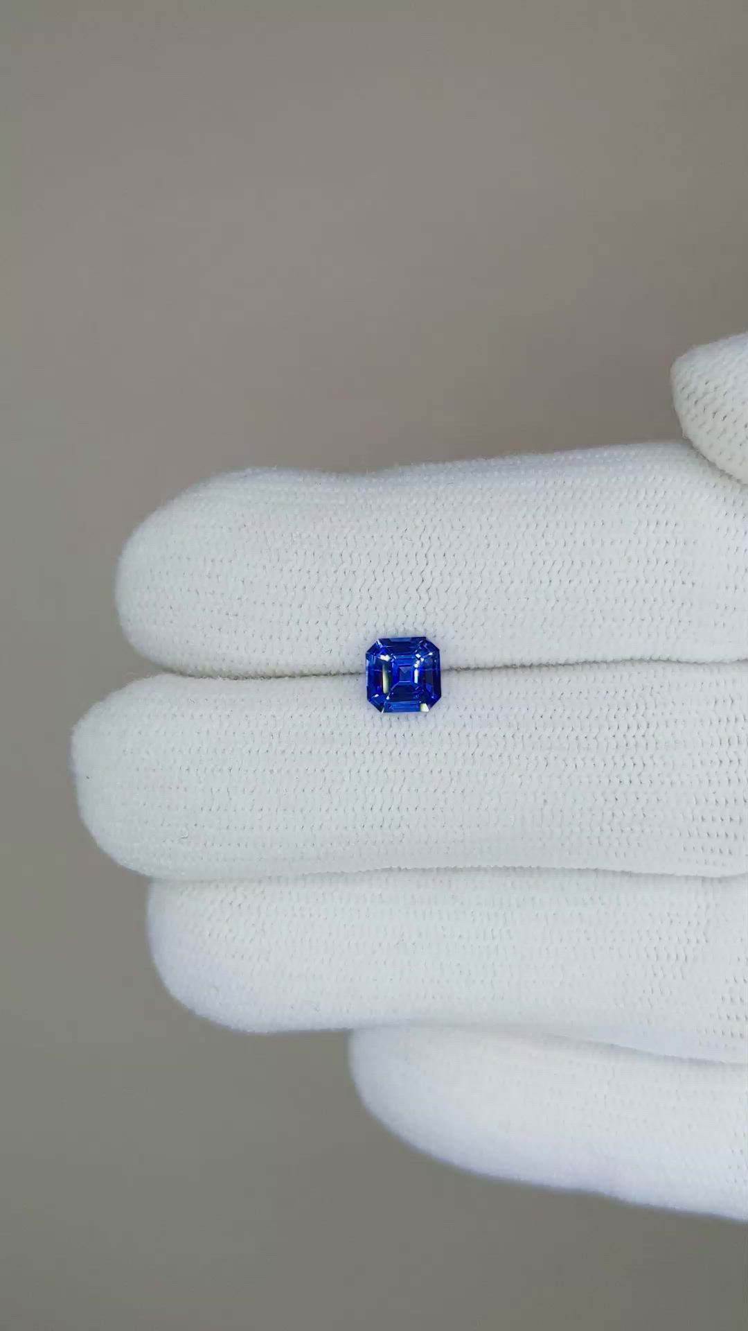 0.68 Ct. Blue Sapphire from Ceylon (Sri Lanka) Size Video