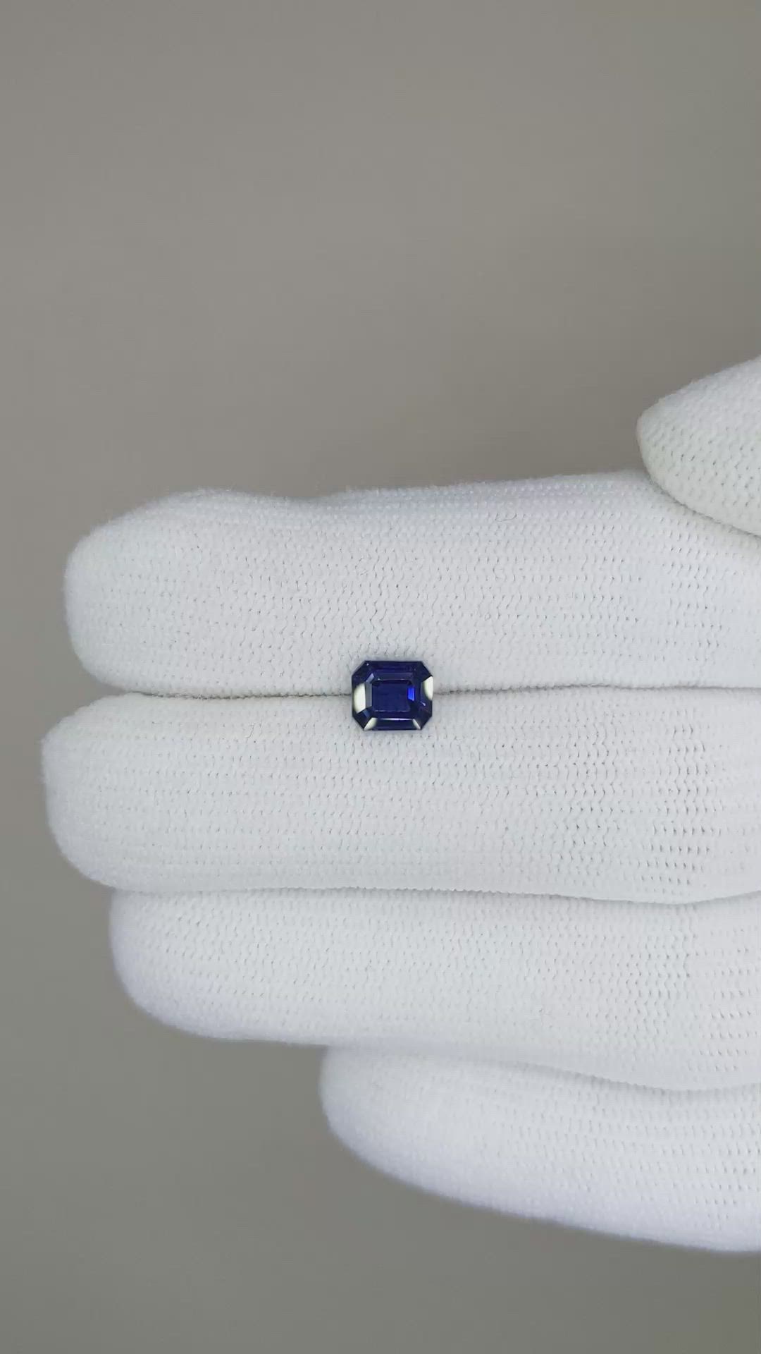 0.91 Ct. Blue Sapphire from Ceylon (Sri Lanka) Size Video