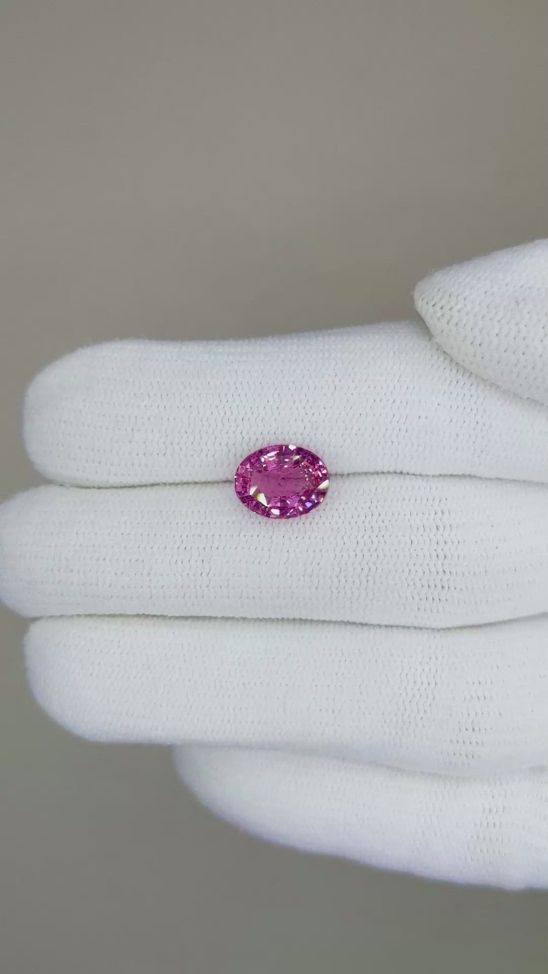 2.51 Ct. Pink Sapphire from Ceylon (Sri Lanka) Size Video