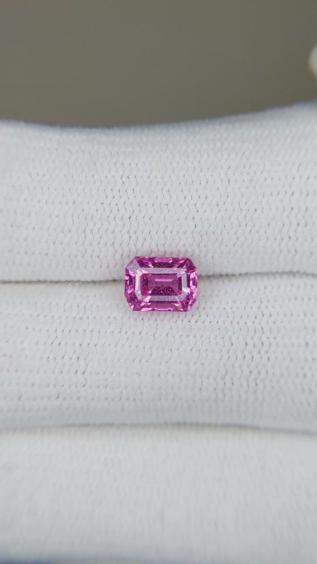 1.27 Ct. Purplish Pink Sapphire from Ceylon (Sri Lanka) Size Video