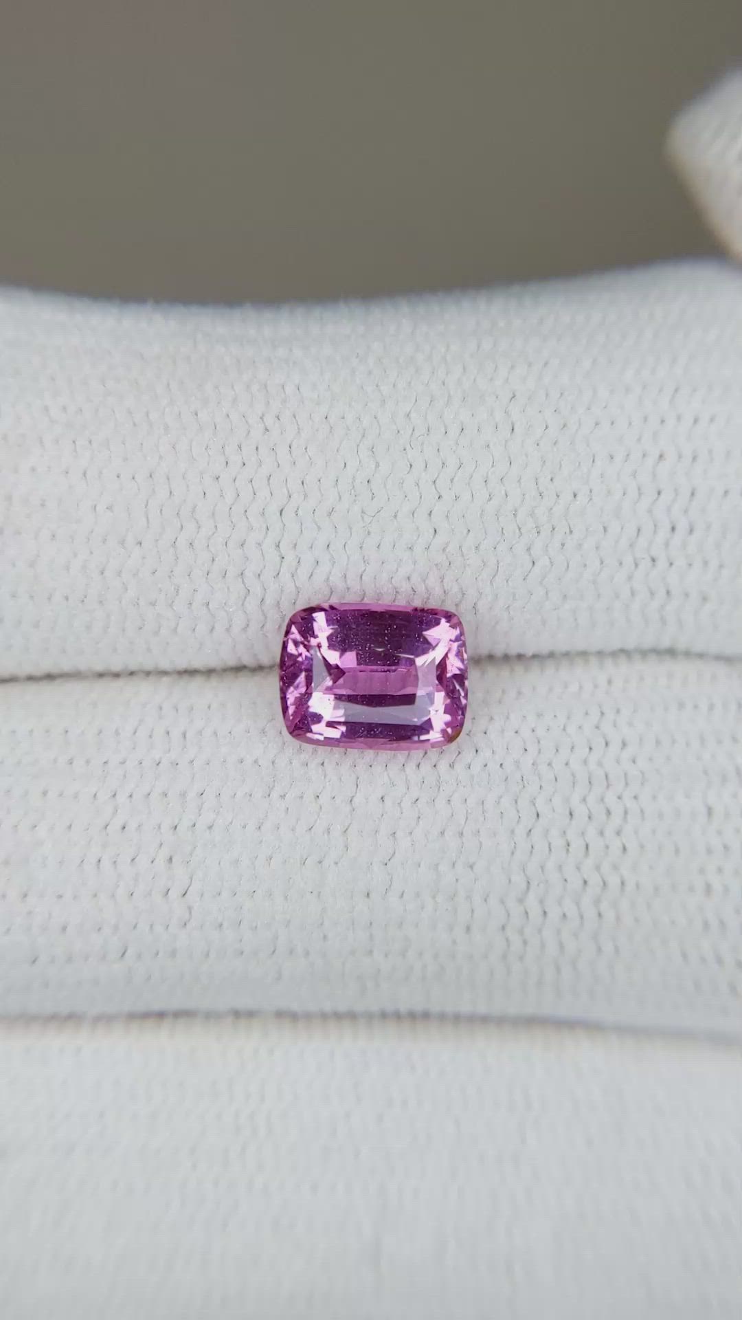 1.74 Ct. Purplish Pink Sapphire from Ceylon (Sri Lanka) Size Video