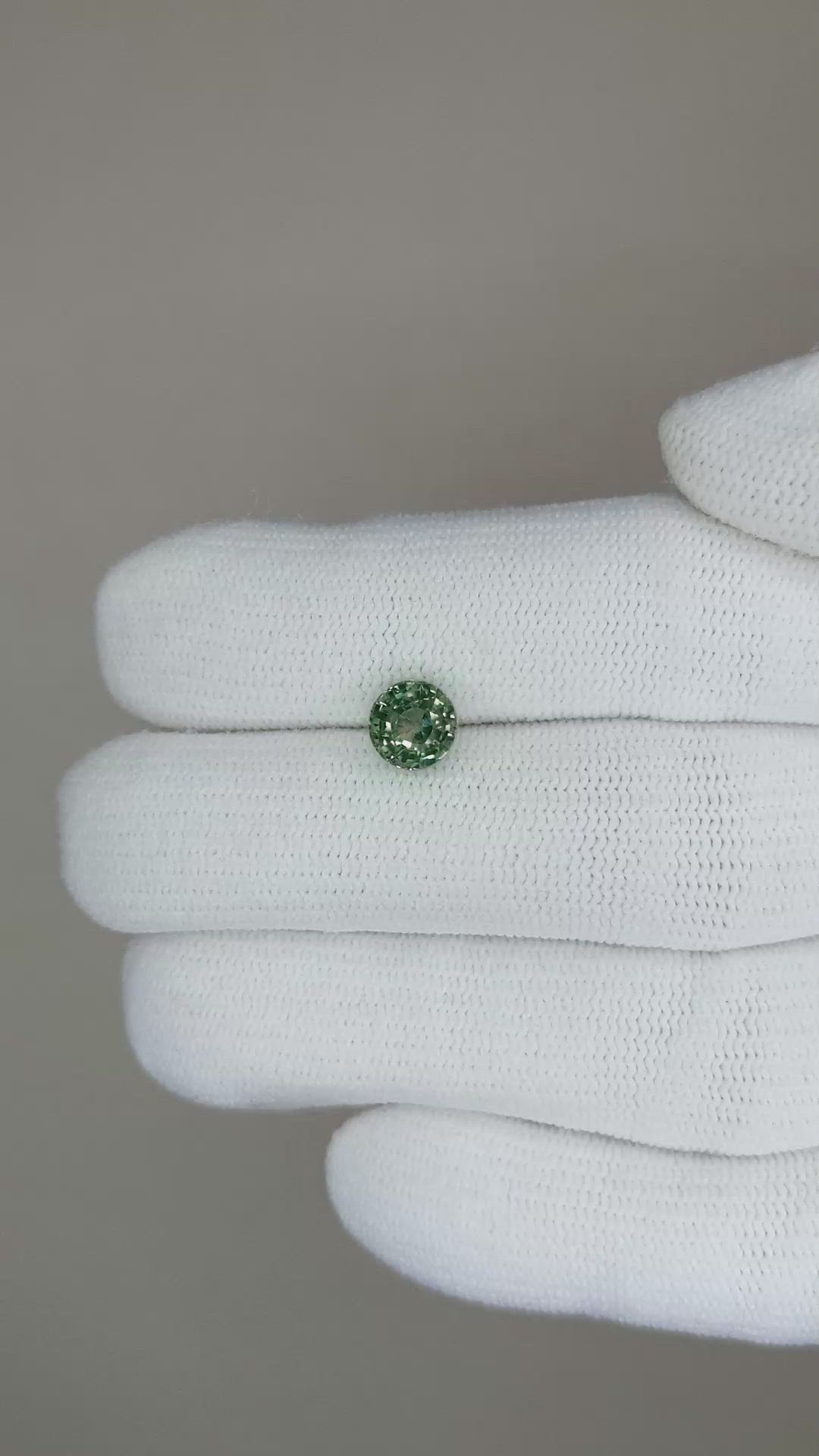 1.35 Ct. Green Sapphire from Ceylon (Sri Lanka) Size Video