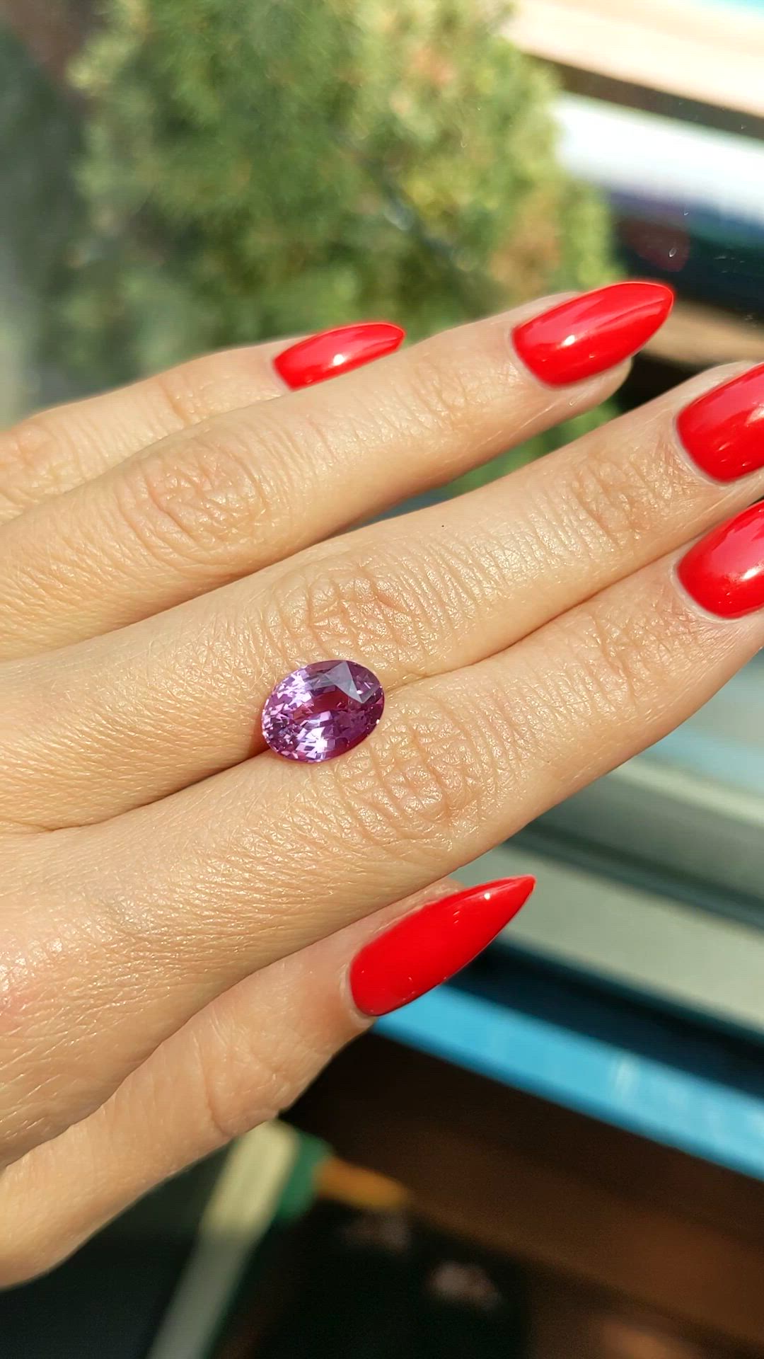 4.24 Ct. Pink Sapphire from Ceylon (Sri Lanka) Size Video