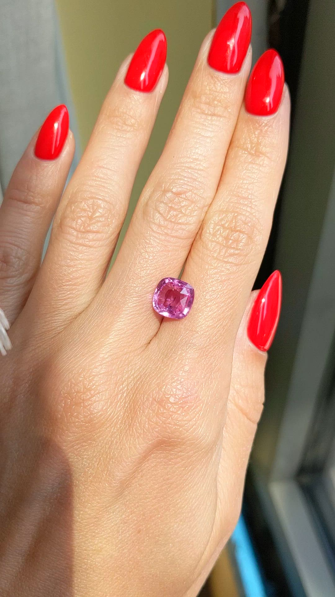 3.25 Ct. Pink Sapphire from Ceylon (Sri Lanka) Size Video