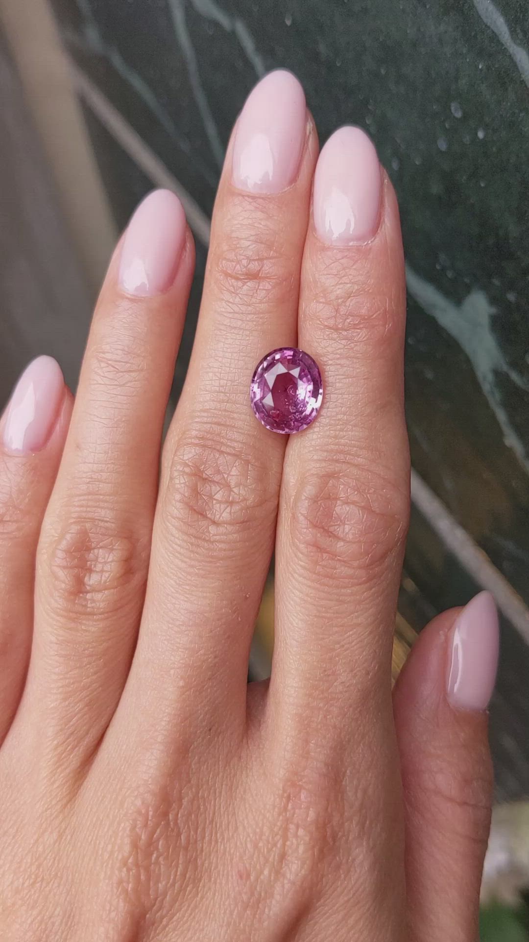 4.50 Ct. Purplish Pink Sapphire from Madagascar Size Video