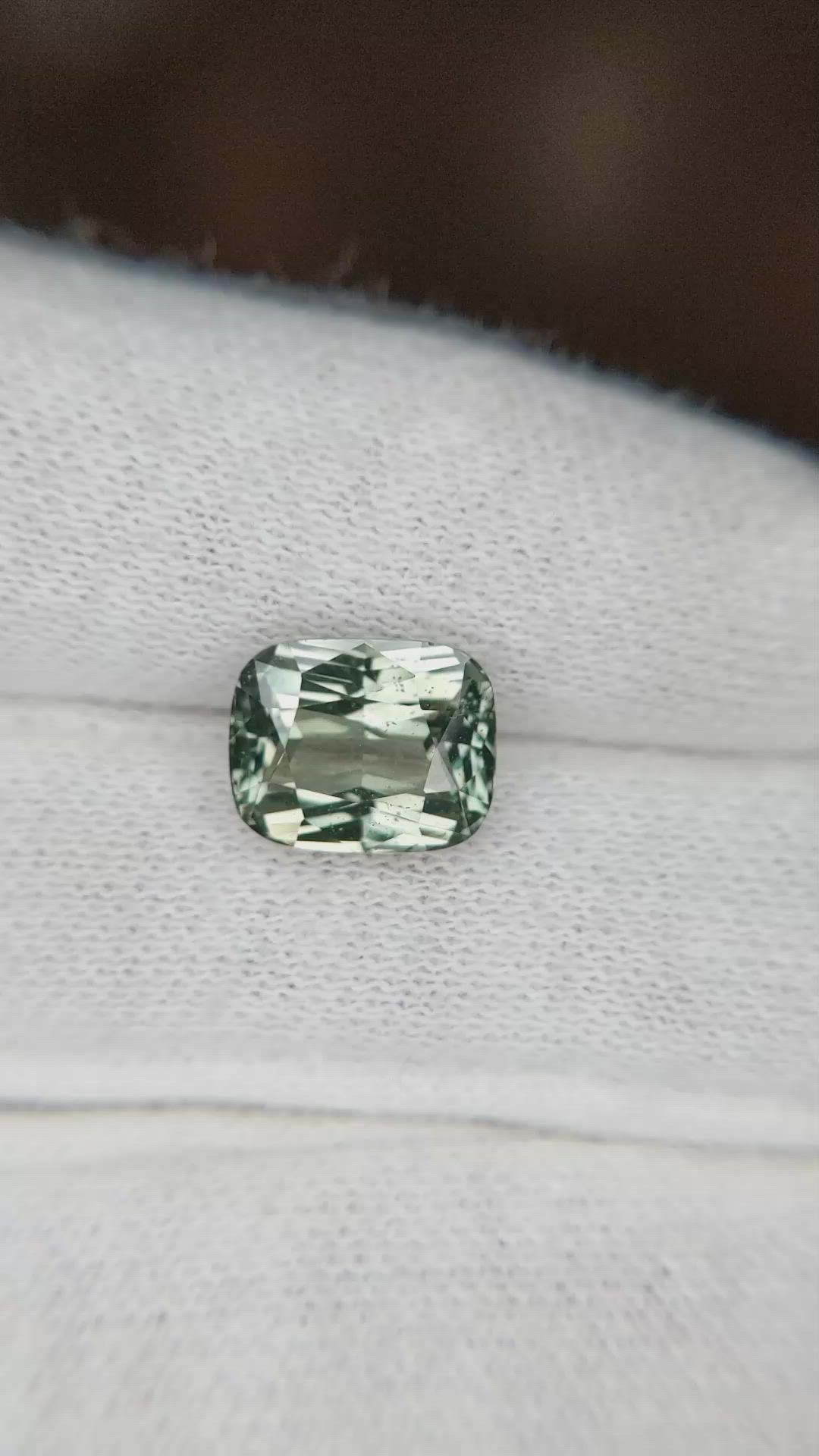 4.03 Ct. Green Sapphire from Madagascar Size Video
