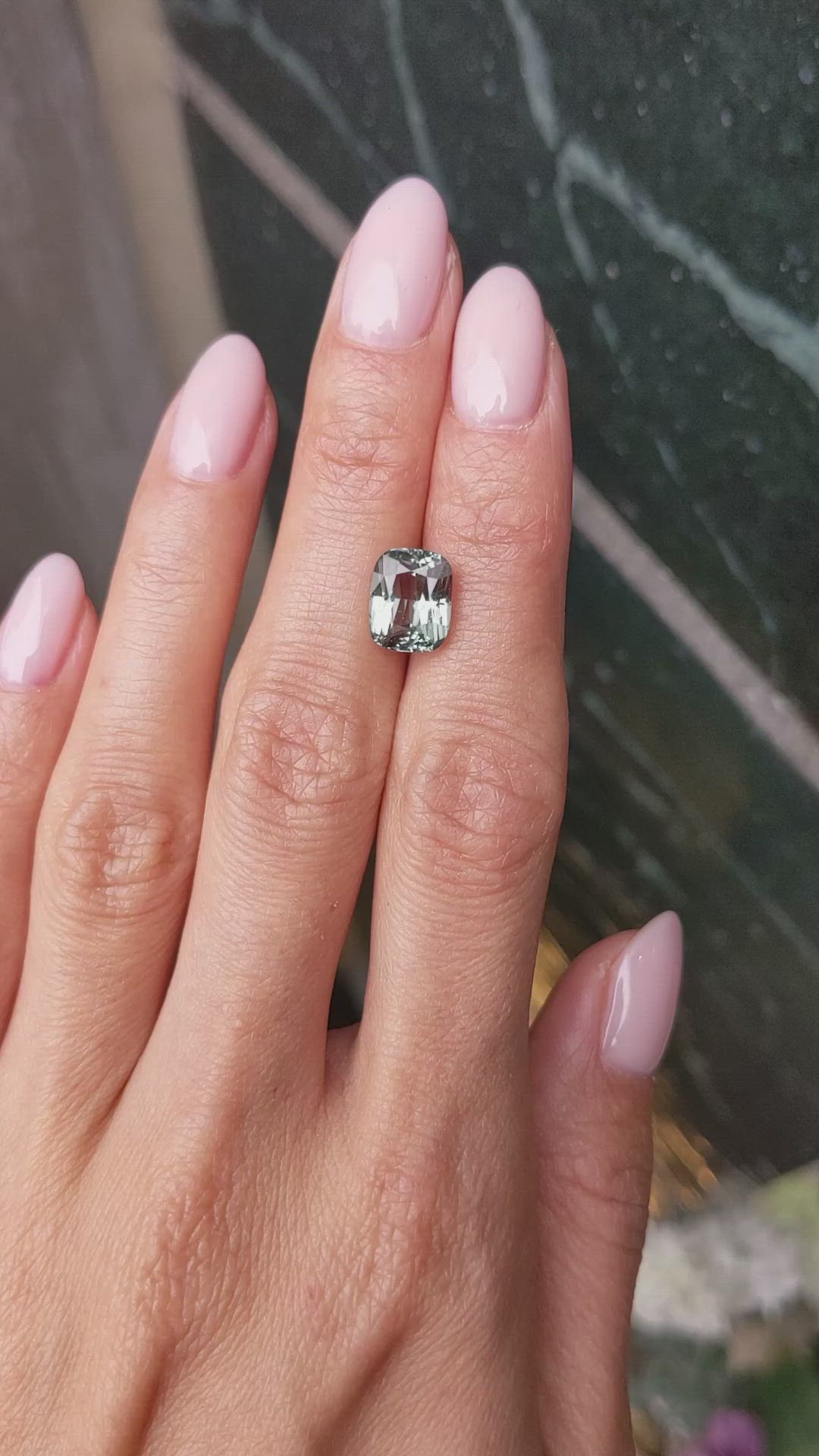 4.03 Ct. Green Sapphire from Madagascar Size Video