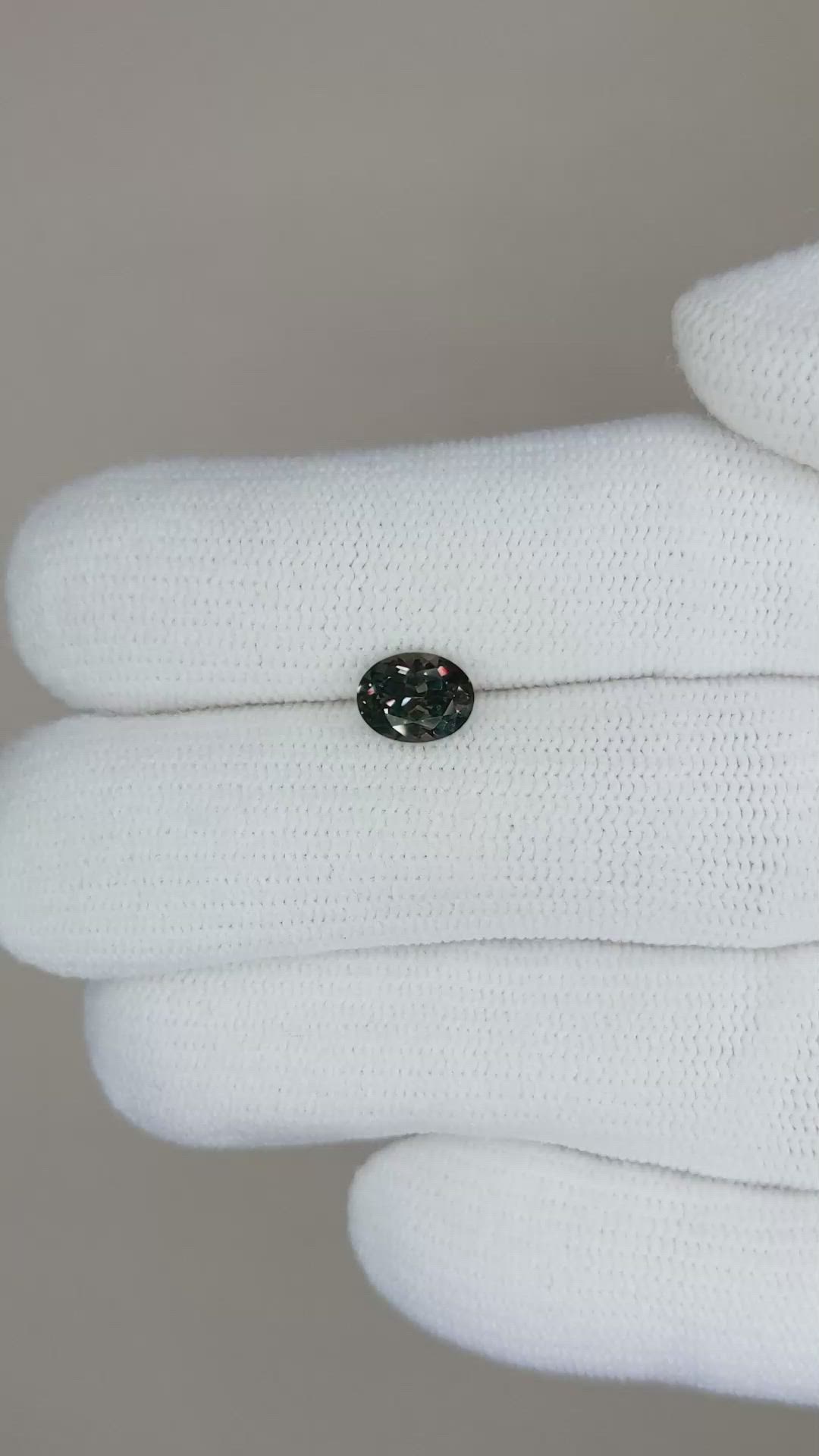 0.94 Ct. Color Change Sapphire from Madagascar Size Video