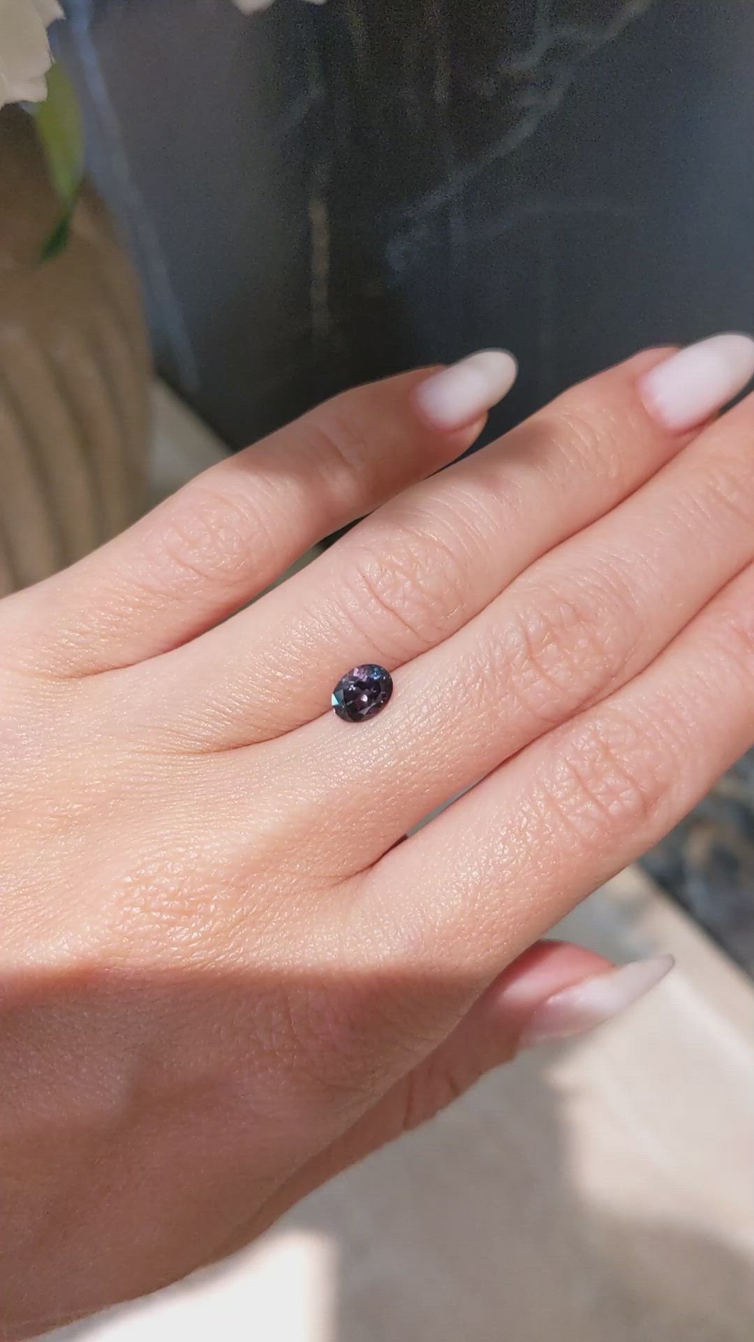0.94 Ct. Color Change Sapphire from Madagascar Size Video