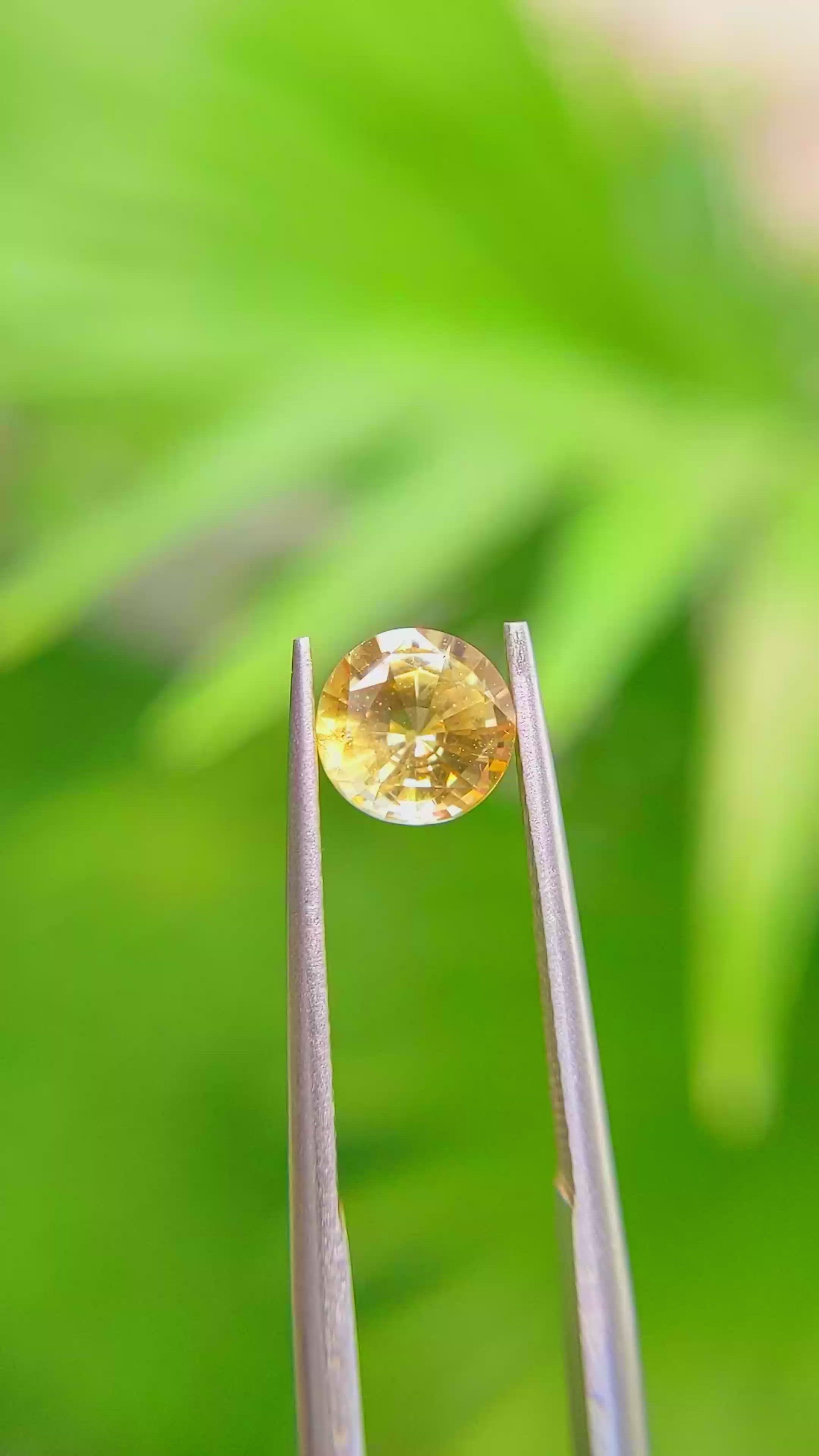 1.15 Ct. Peach Sapphire from Ceylon (Sri Lanka) Size Video