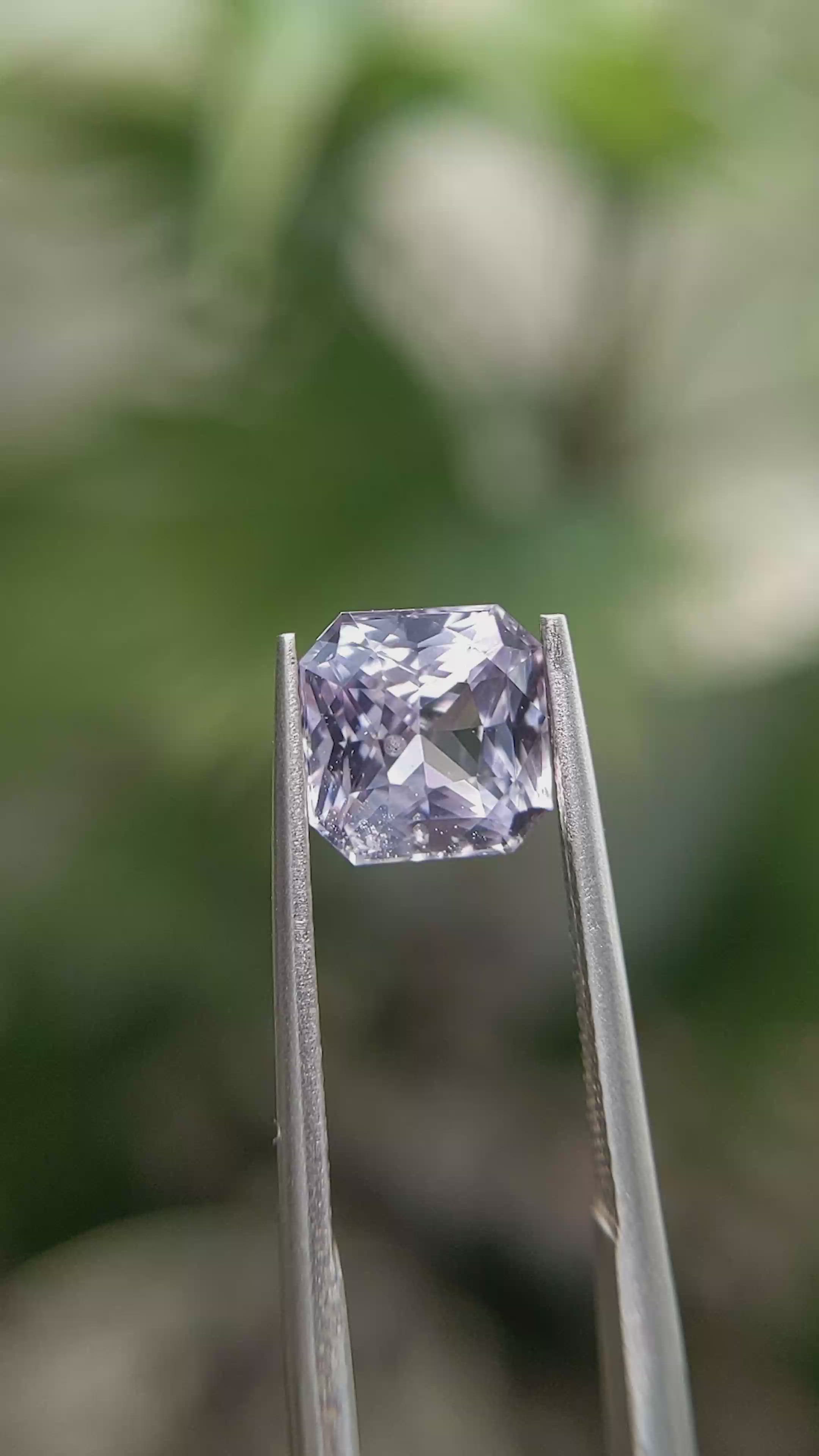 2.59 Ct. White Sapphire from Ceylon (Sri Lanka) Size Video