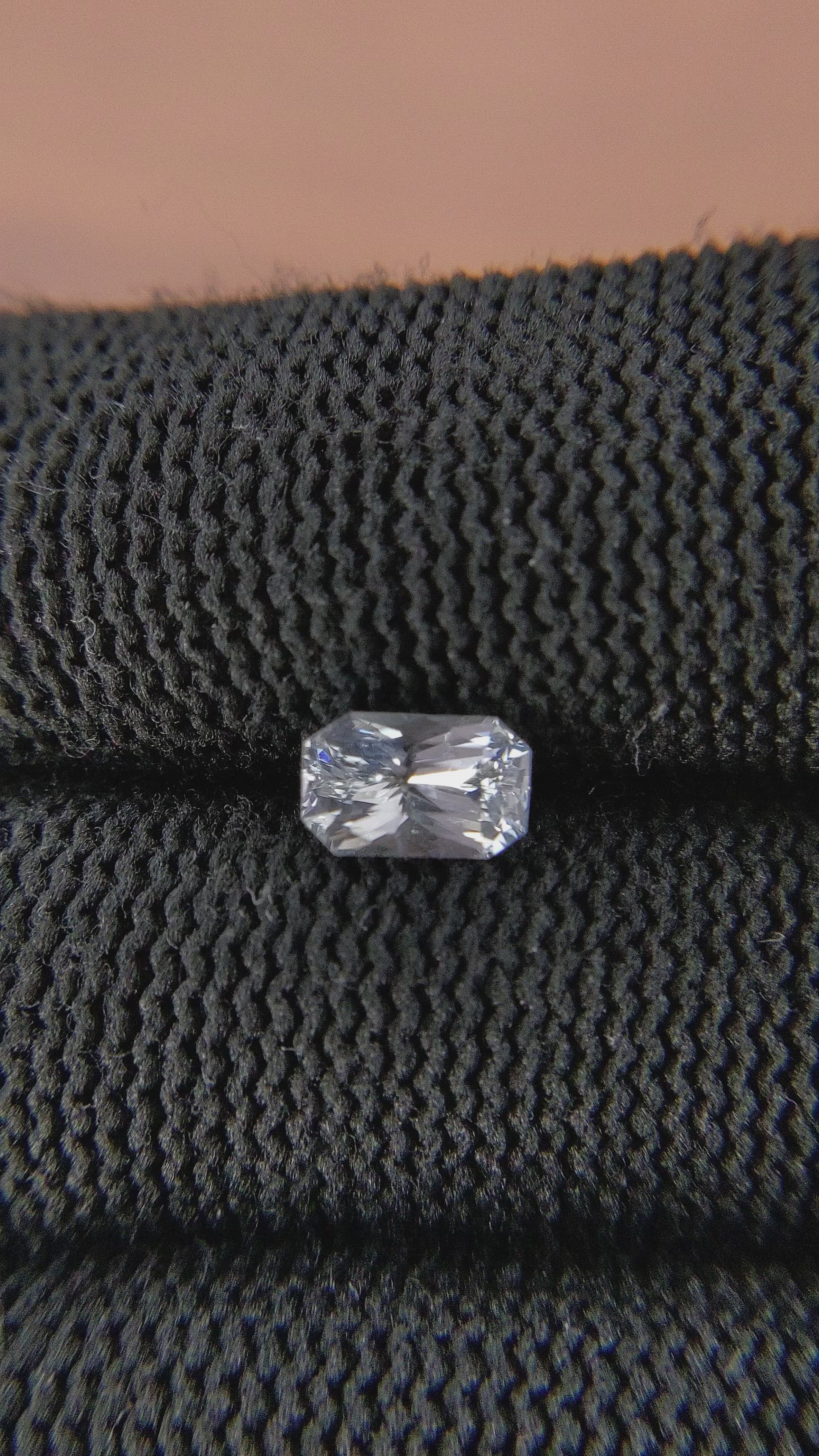 1.16 Ct. White Sapphire from Ceylon (Sri Lanka) Size Video