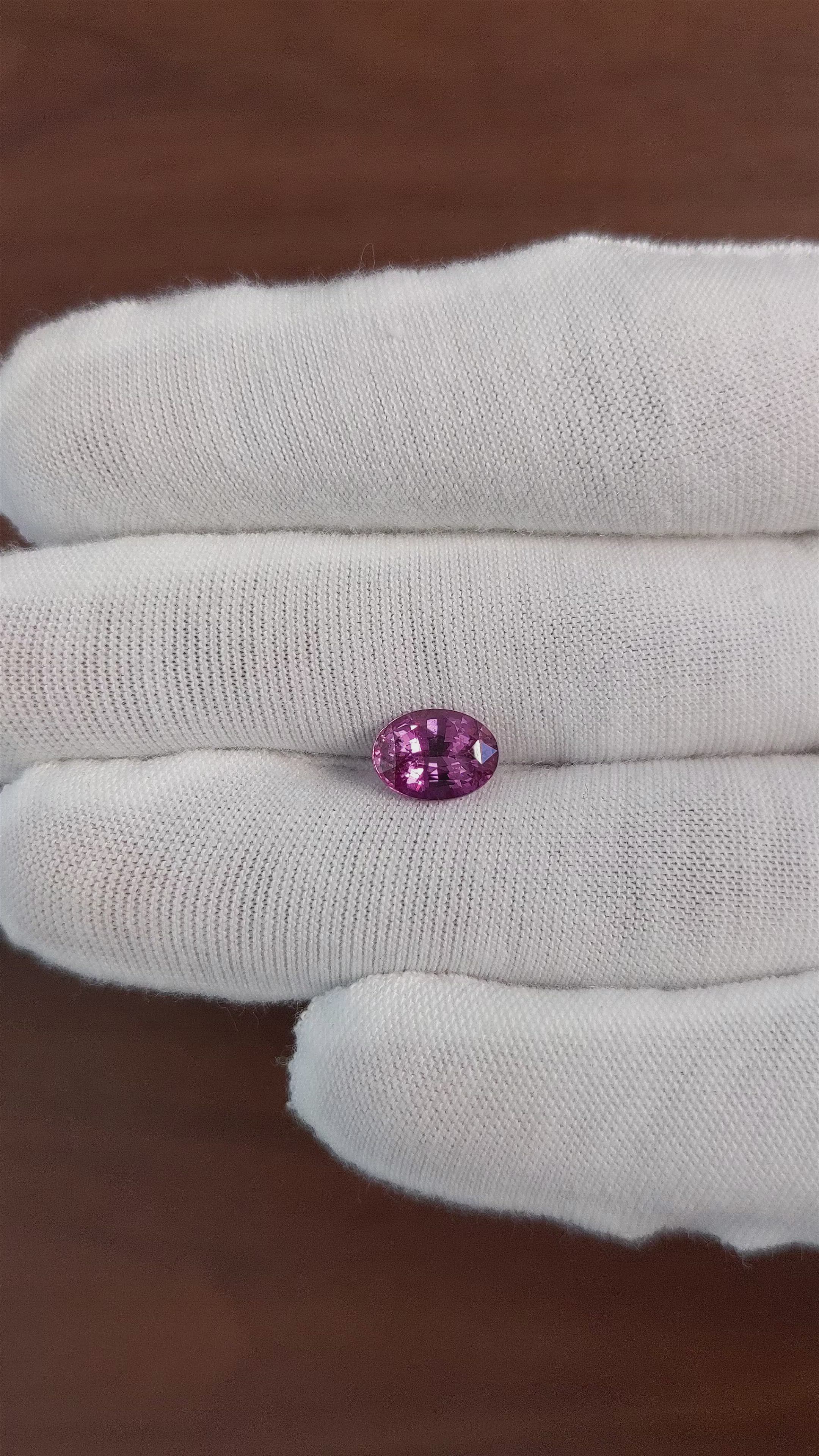 2.23 Ct. Pink Sapphire from Ceylon (Sri Lanka) Size Video
