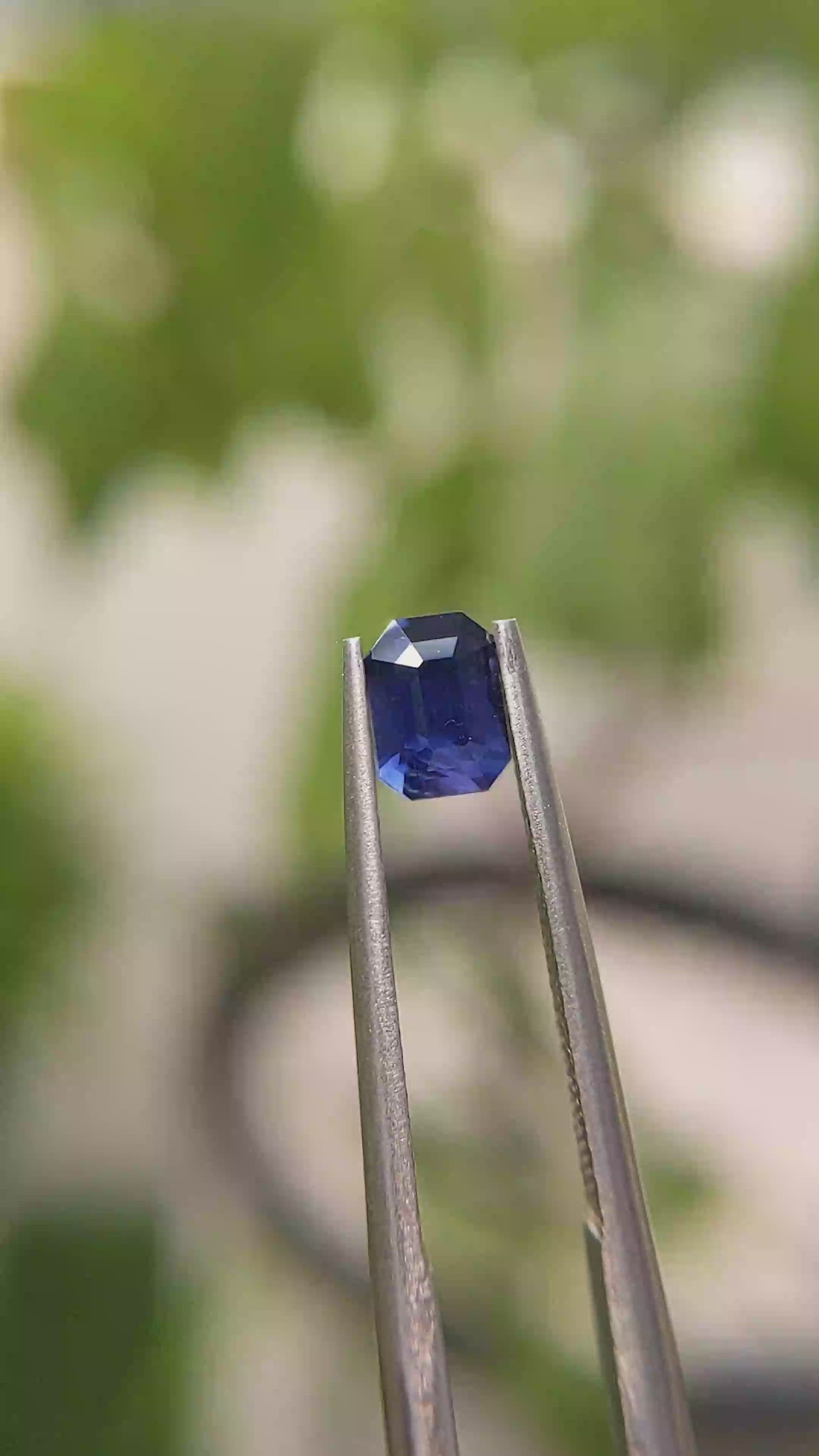 0.57 Ct. Blue Sapphire from Ceylon (Sri Lanka) Size Video