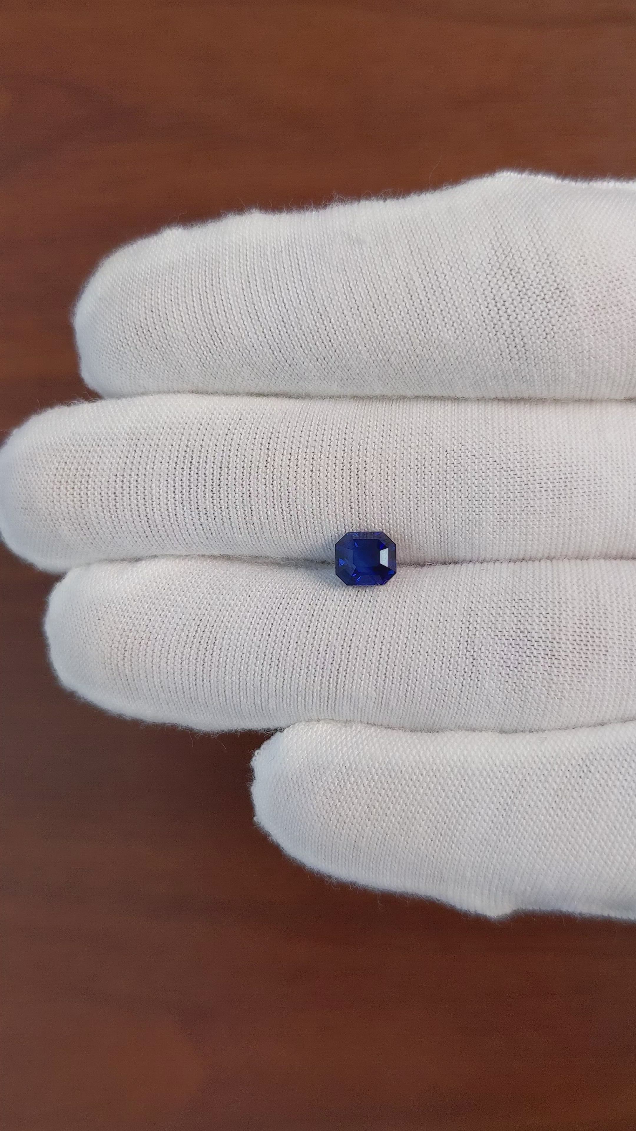 1.40 Ct. Blue Sapphire from Ceylon (Sri Lanka) Size Video