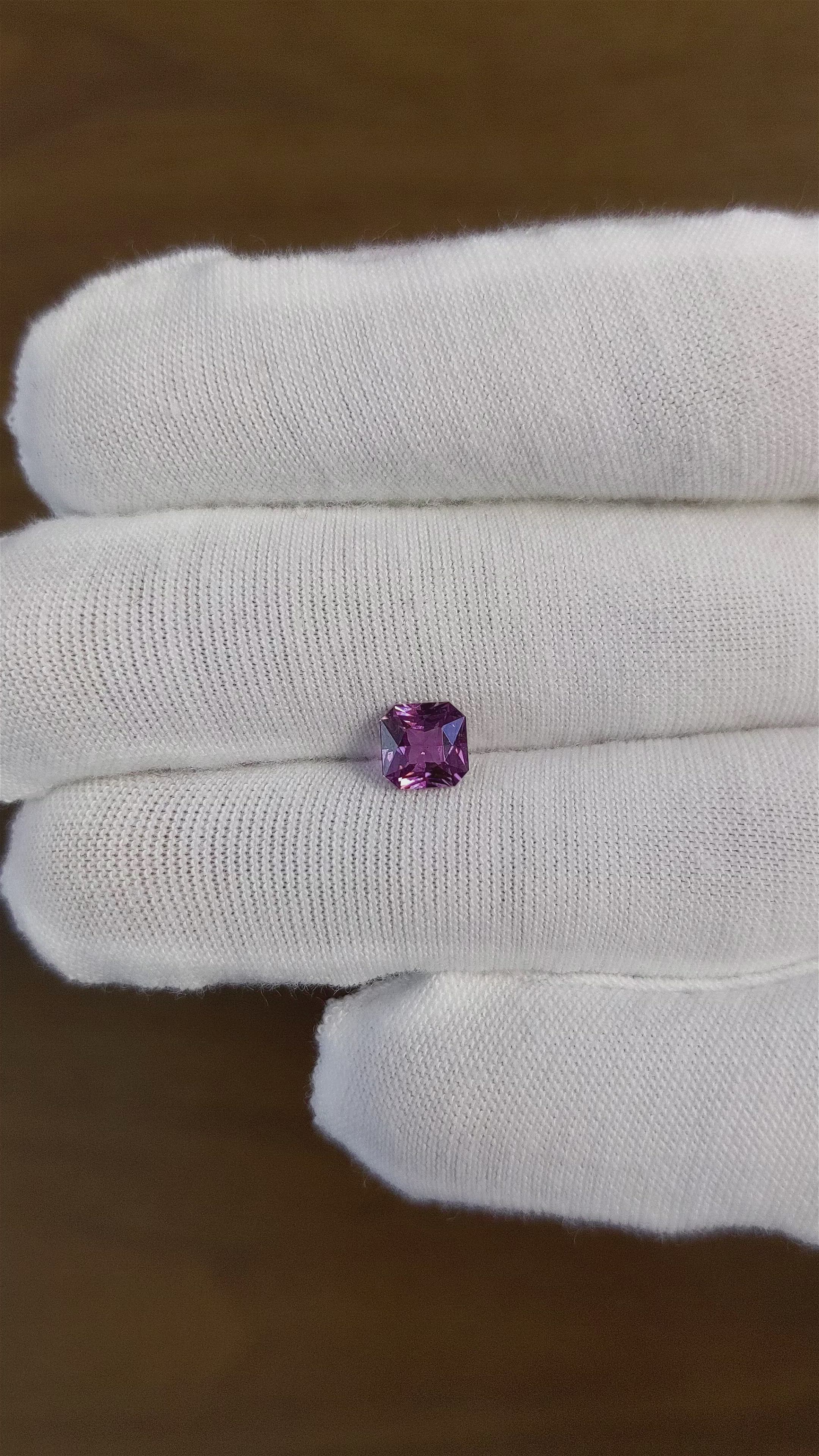 1.22 Ct. Pinkish Purple Sapphire from Ceylon (Sri Lanka) Size Video
