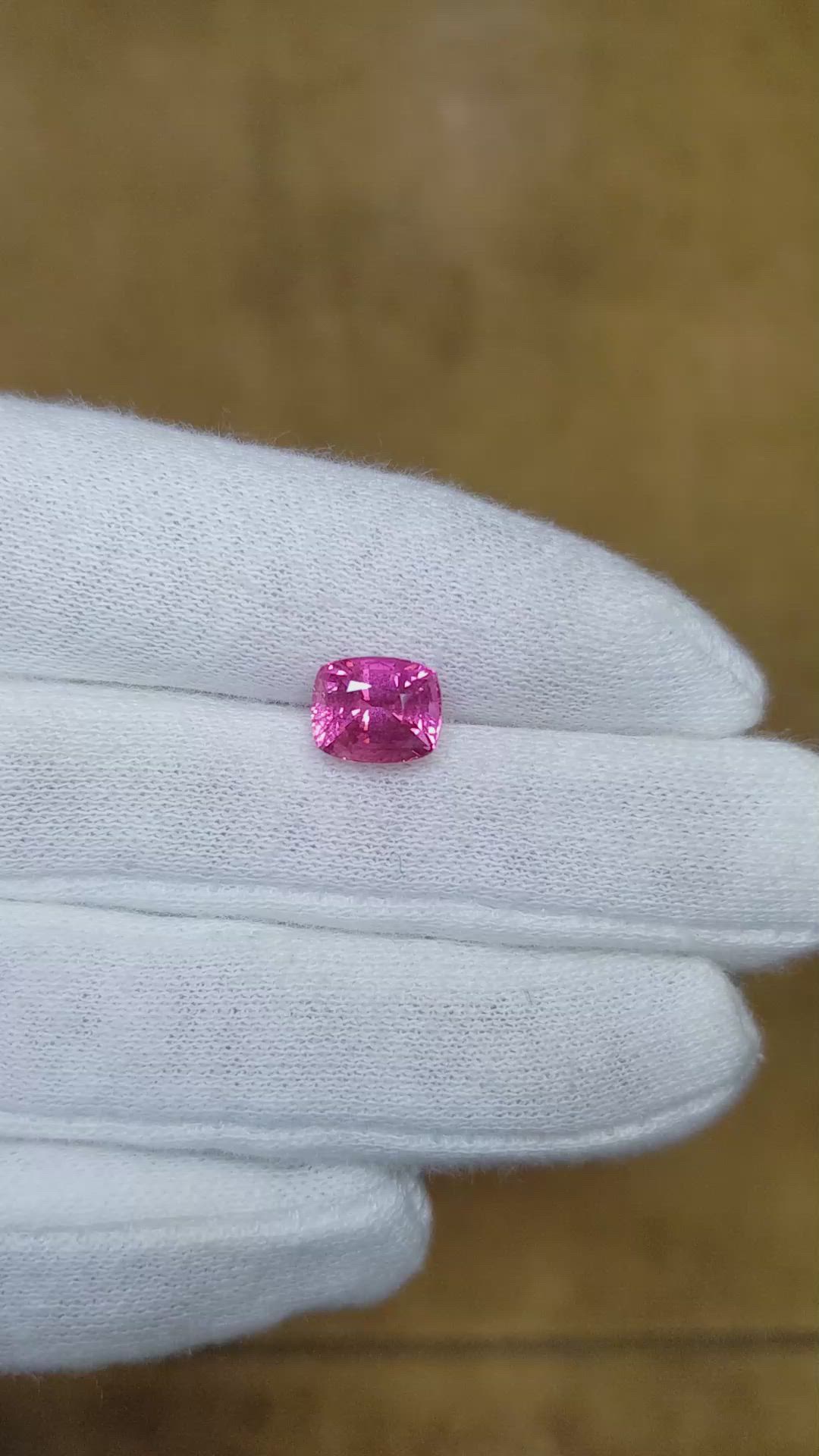 2.88 Ct. Pink Sapphire from Ceylon (Sri Lanka) Size Video