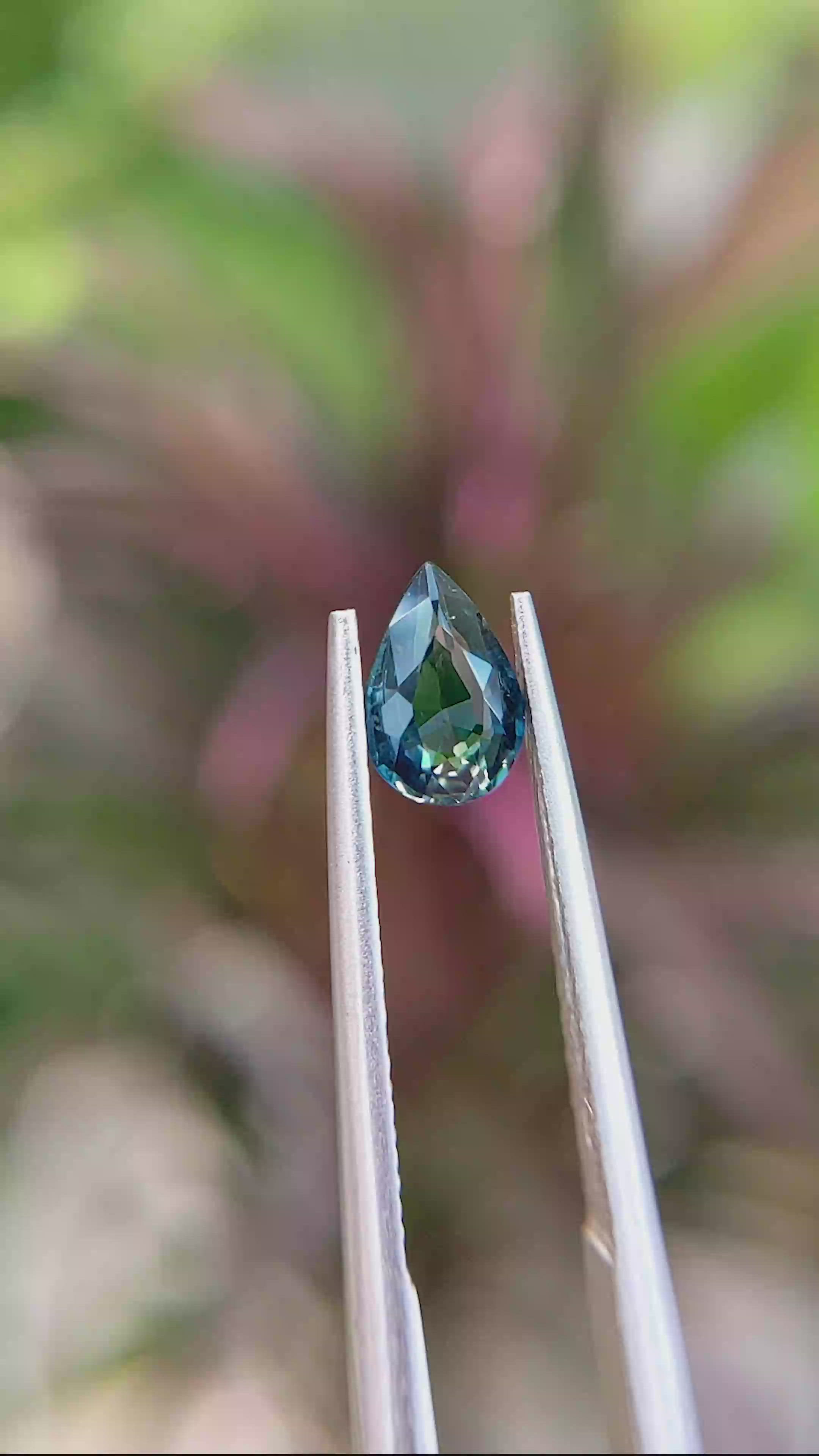 0.65 Ct. Greenish Blue Sapphire from Africa Size Video