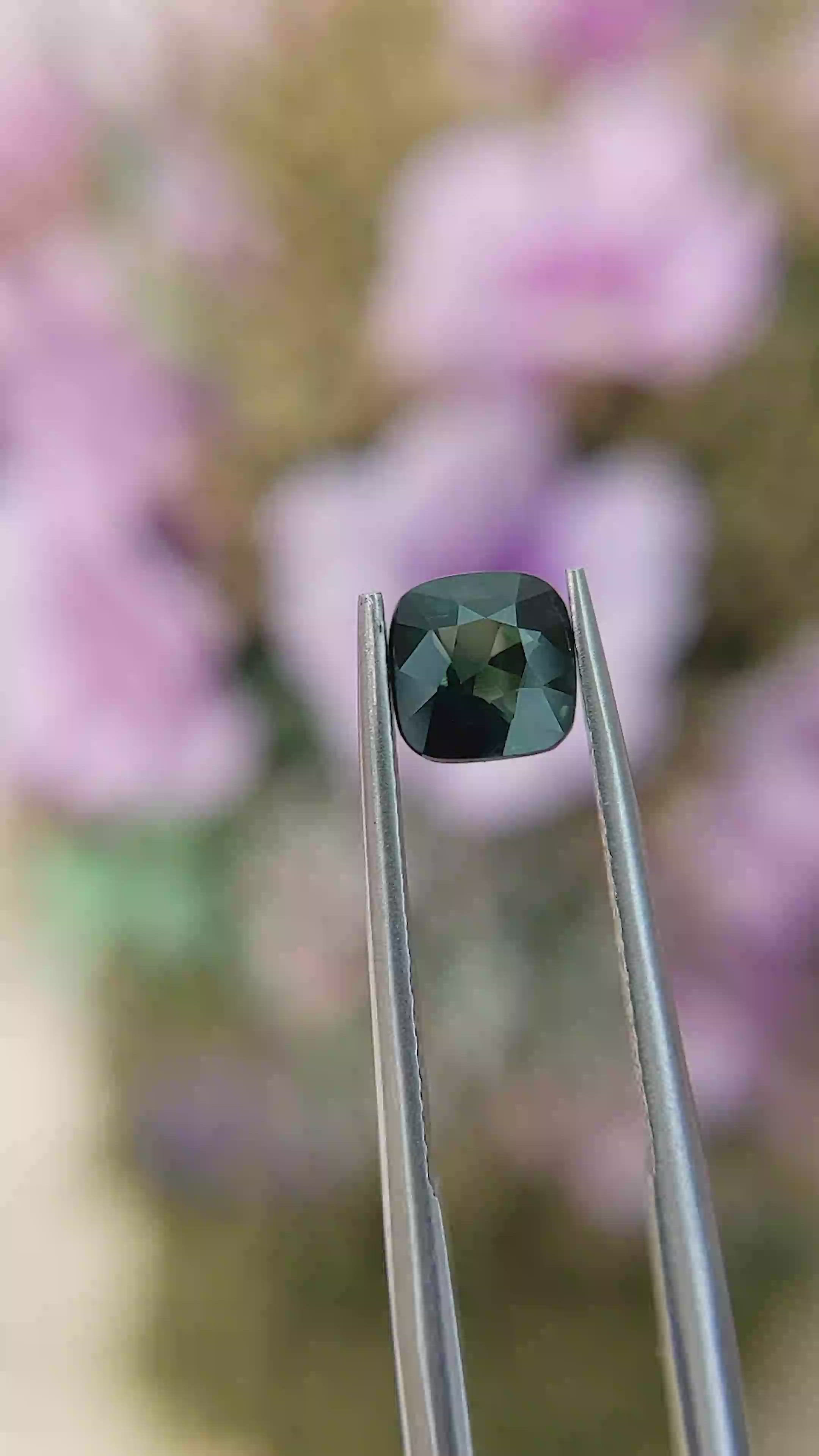1.10 Ct. Bluish Green Sapphire from Africa Size Video
