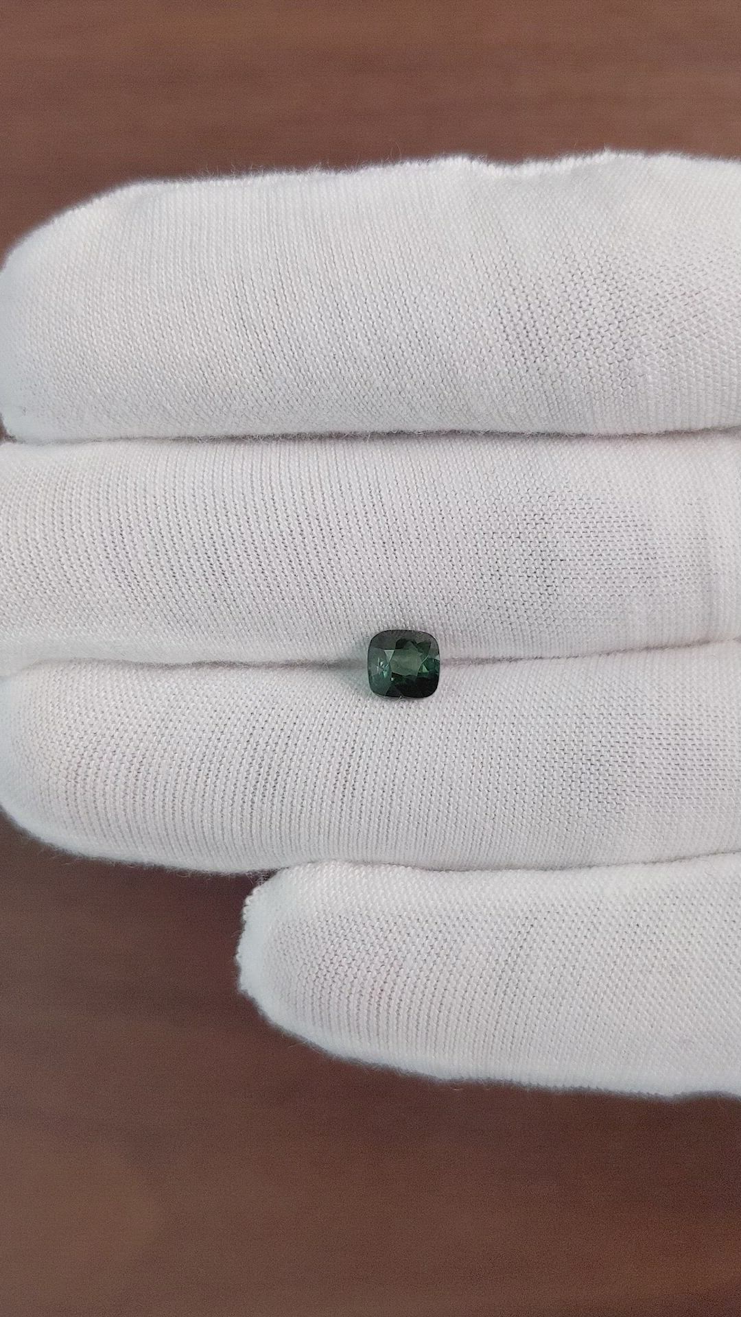 1.10 Ct. Bluish Green Sapphire from Africa Size Video