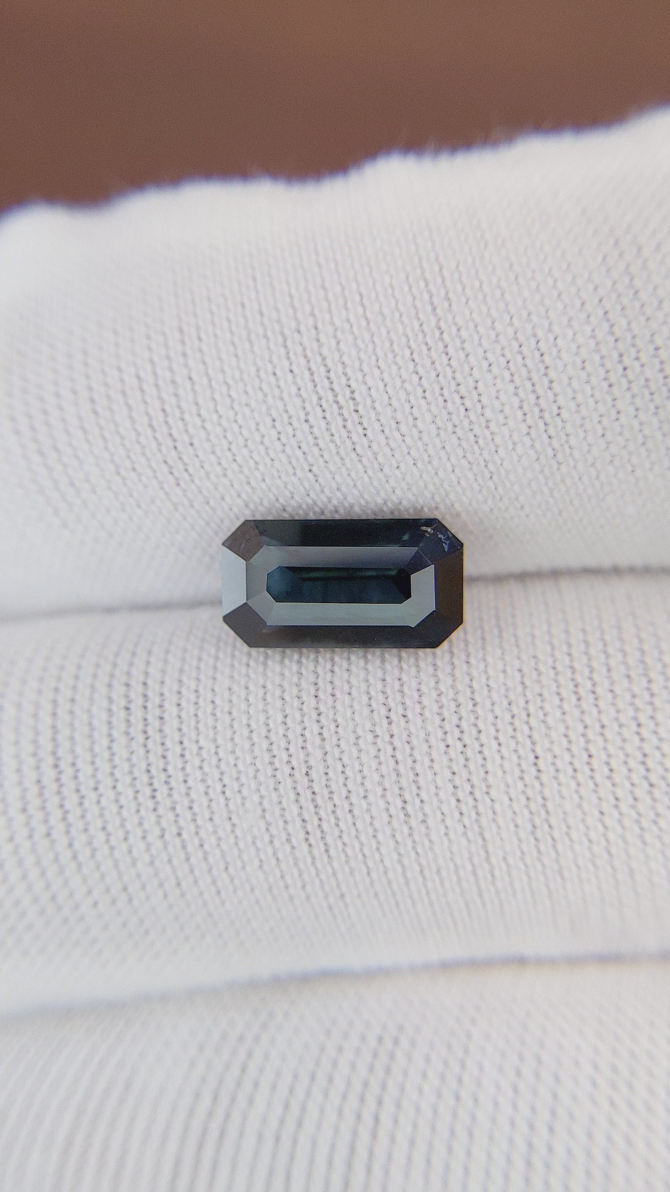 3.04 Ct. Greenish Blue Sapphire from Africa Size Video