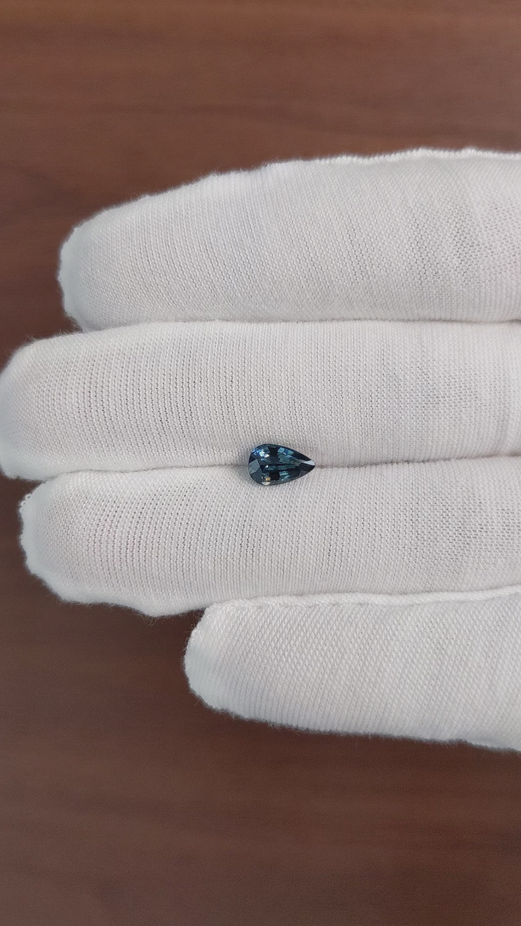 1.05 Ct. Greenish Blue Sapphire from Africa Size Video