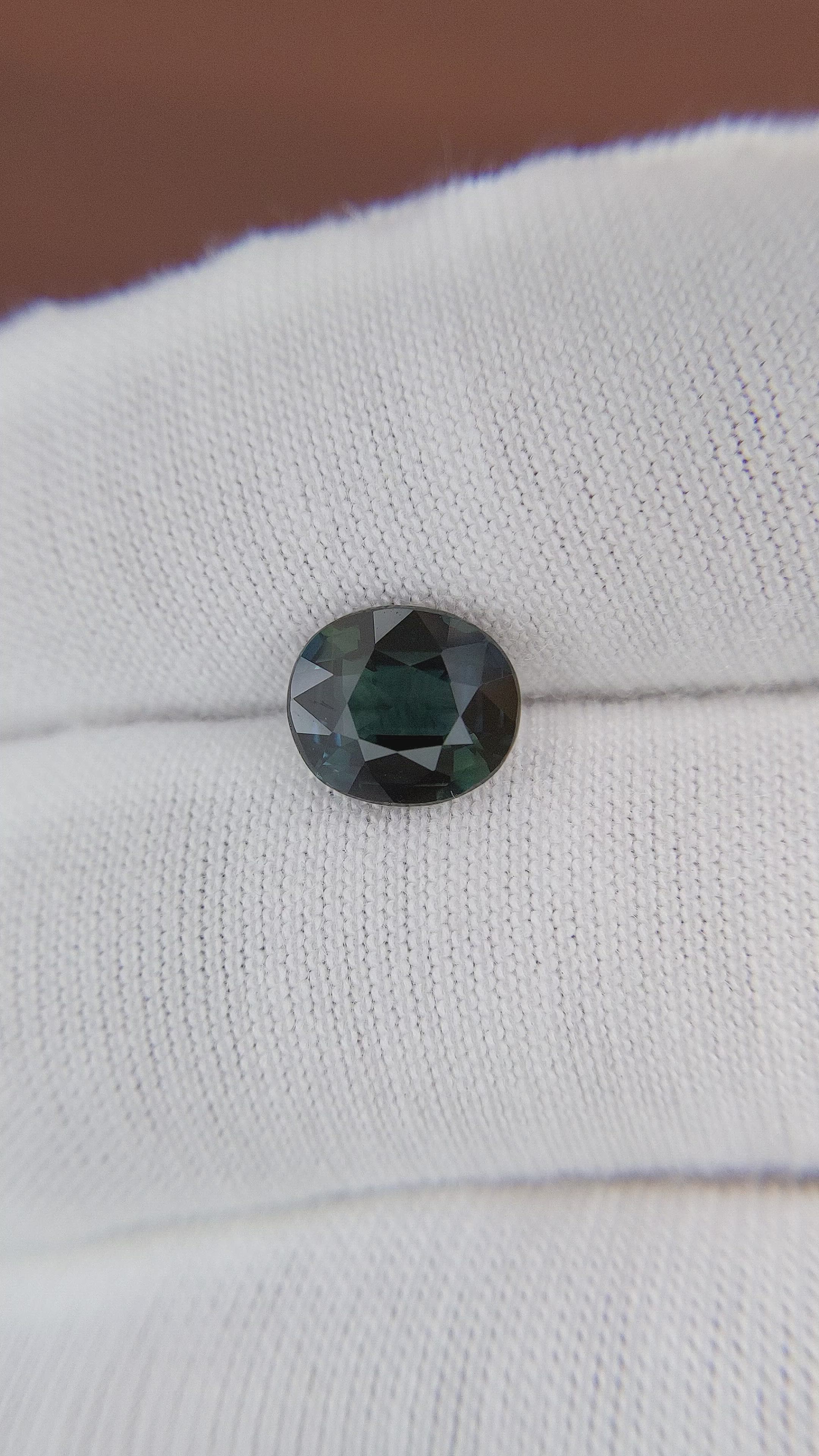 2.01 Ct. Bluish Green Sapphire from Africa Size Video