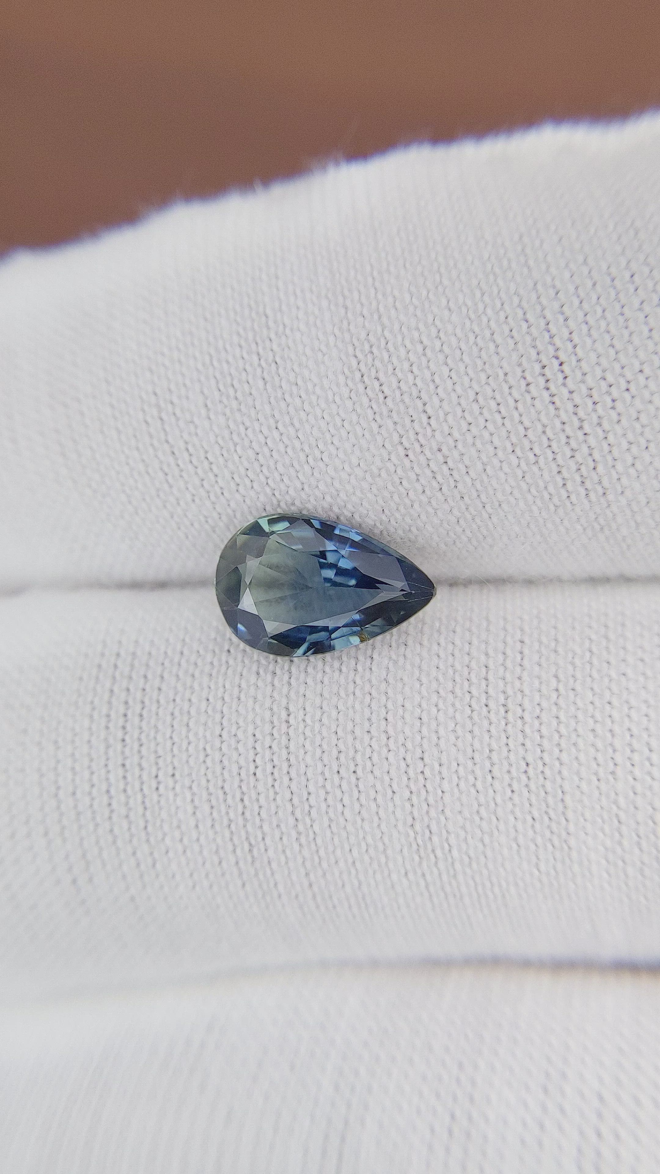 1.67 Ct. Greenish Blue Sapphire from Africa Size Video
