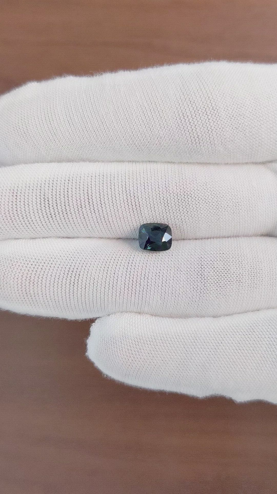 2.01 Ct. Greenish Blue Sapphire from Africa Size Video
