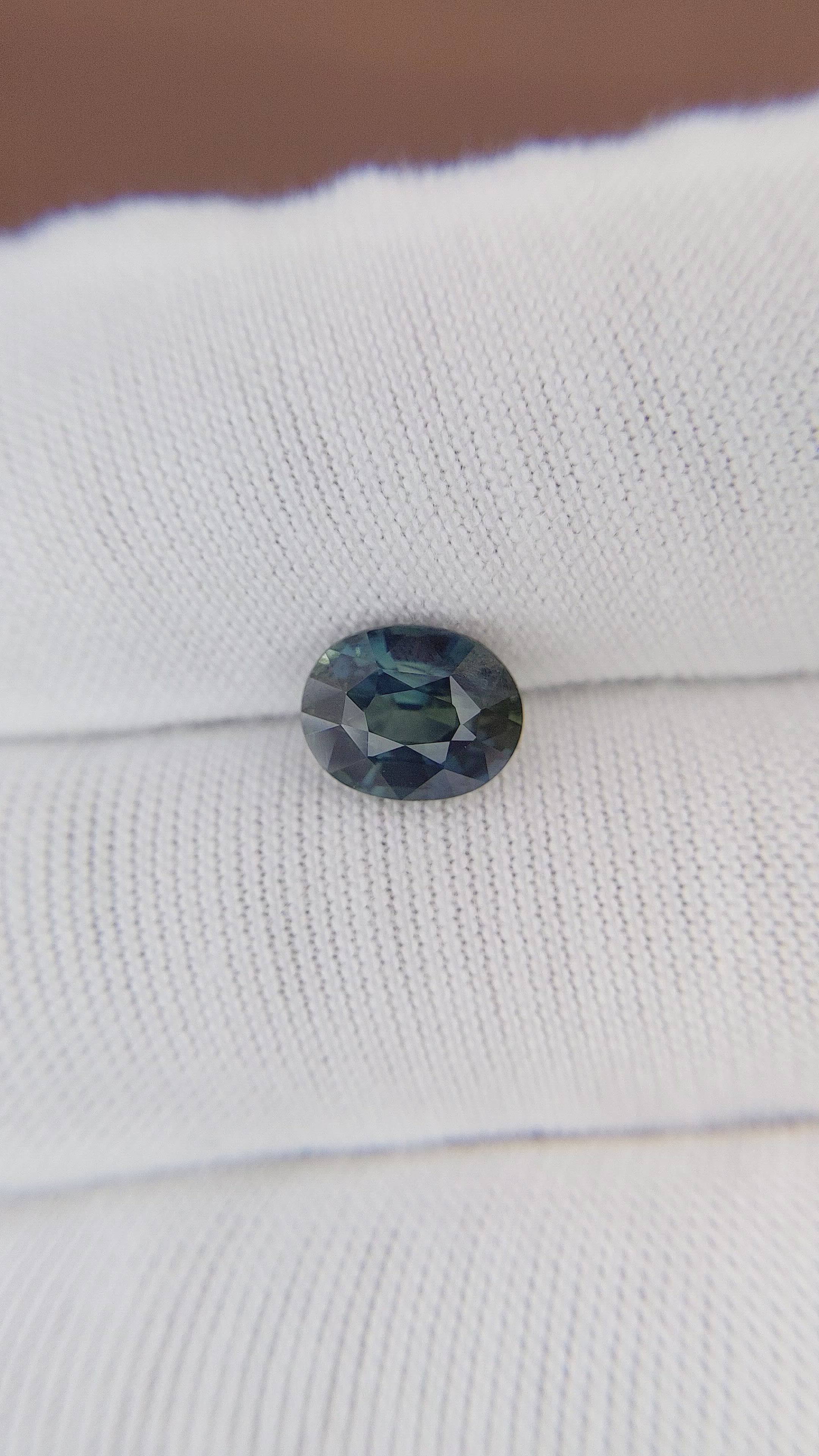 2.00 Ct. Greenish Blue Sapphire from Africa Size Video