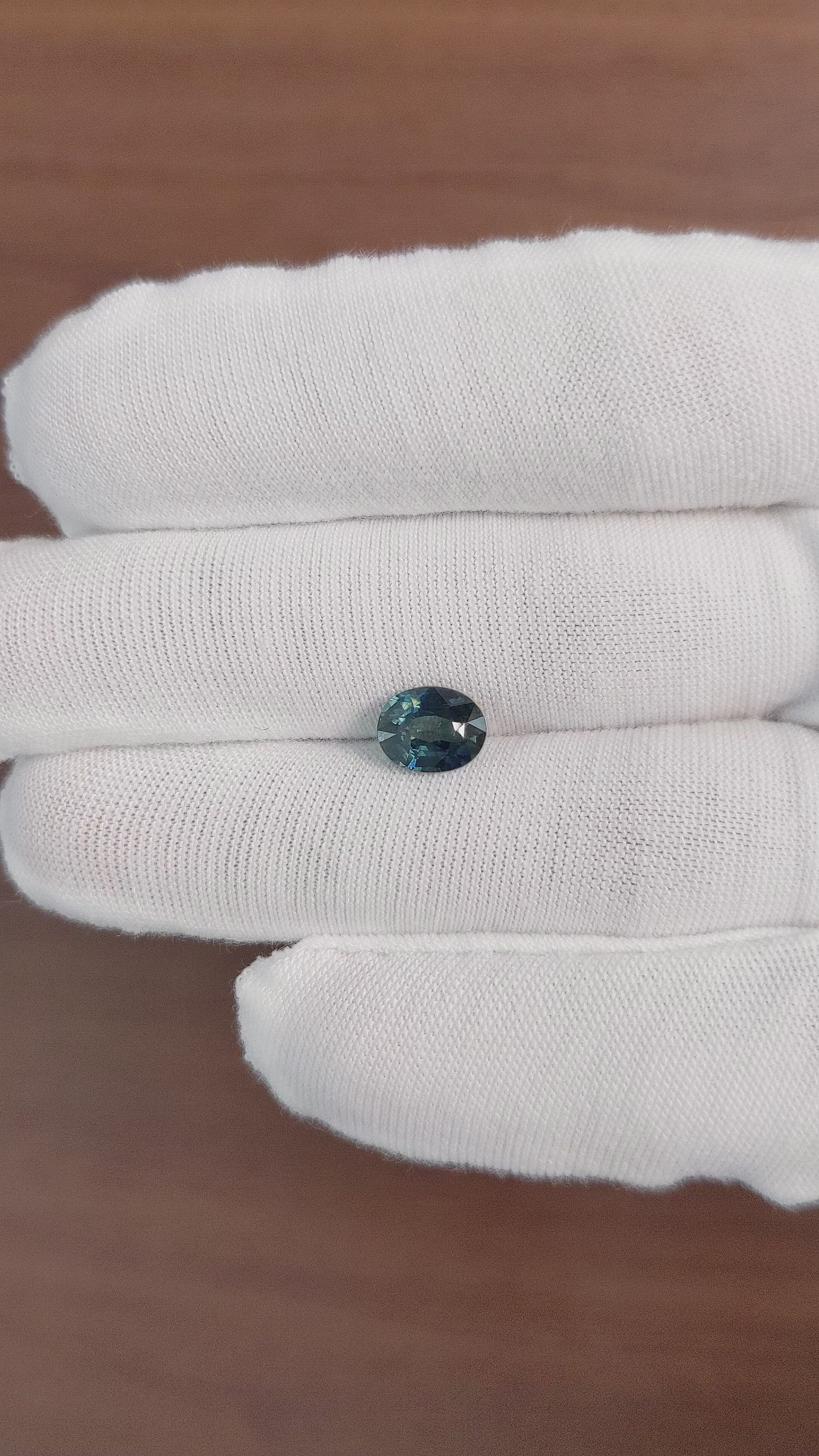 2.00 Ct. Greenish Blue Sapphire from Africa Size Video