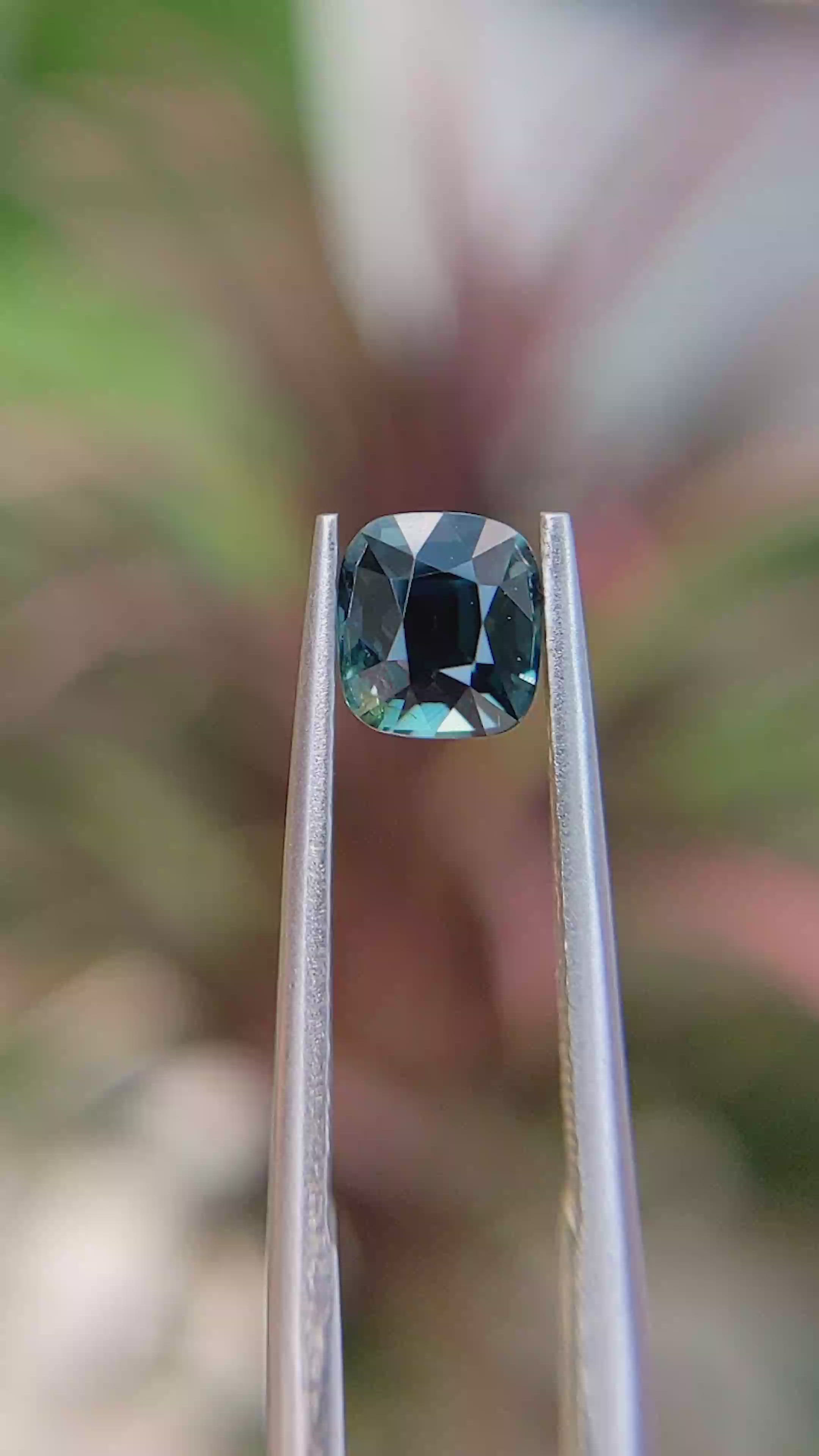 1.19 Ct. Bluish Green Sapphire from Ceylon (Sri Lanka) Size Video