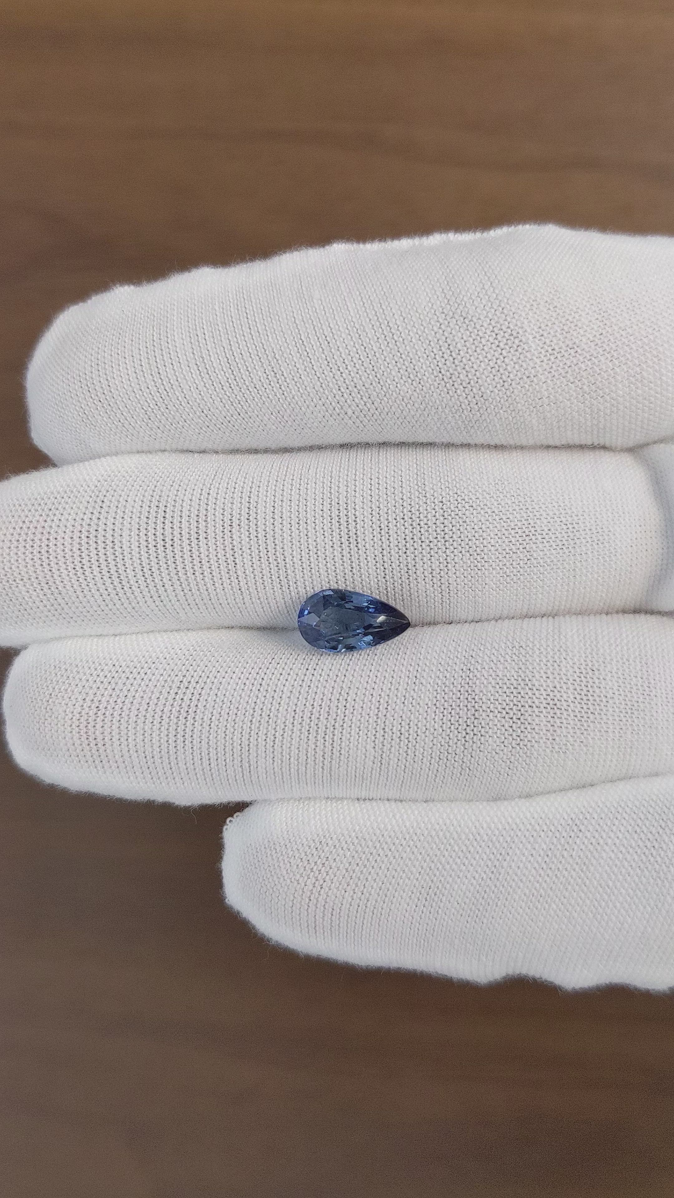 2.52 Ct. Blue Sapphire from Africa Size Video
