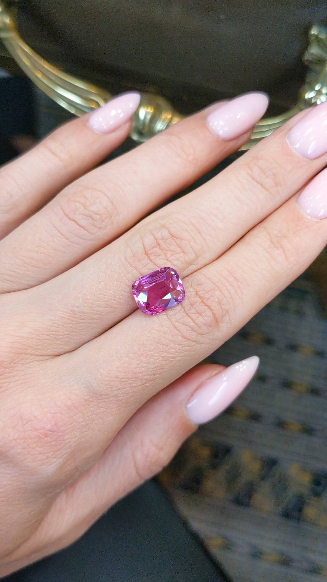 3.70 Ct. Pink Sapphire from Madagascar Size Video