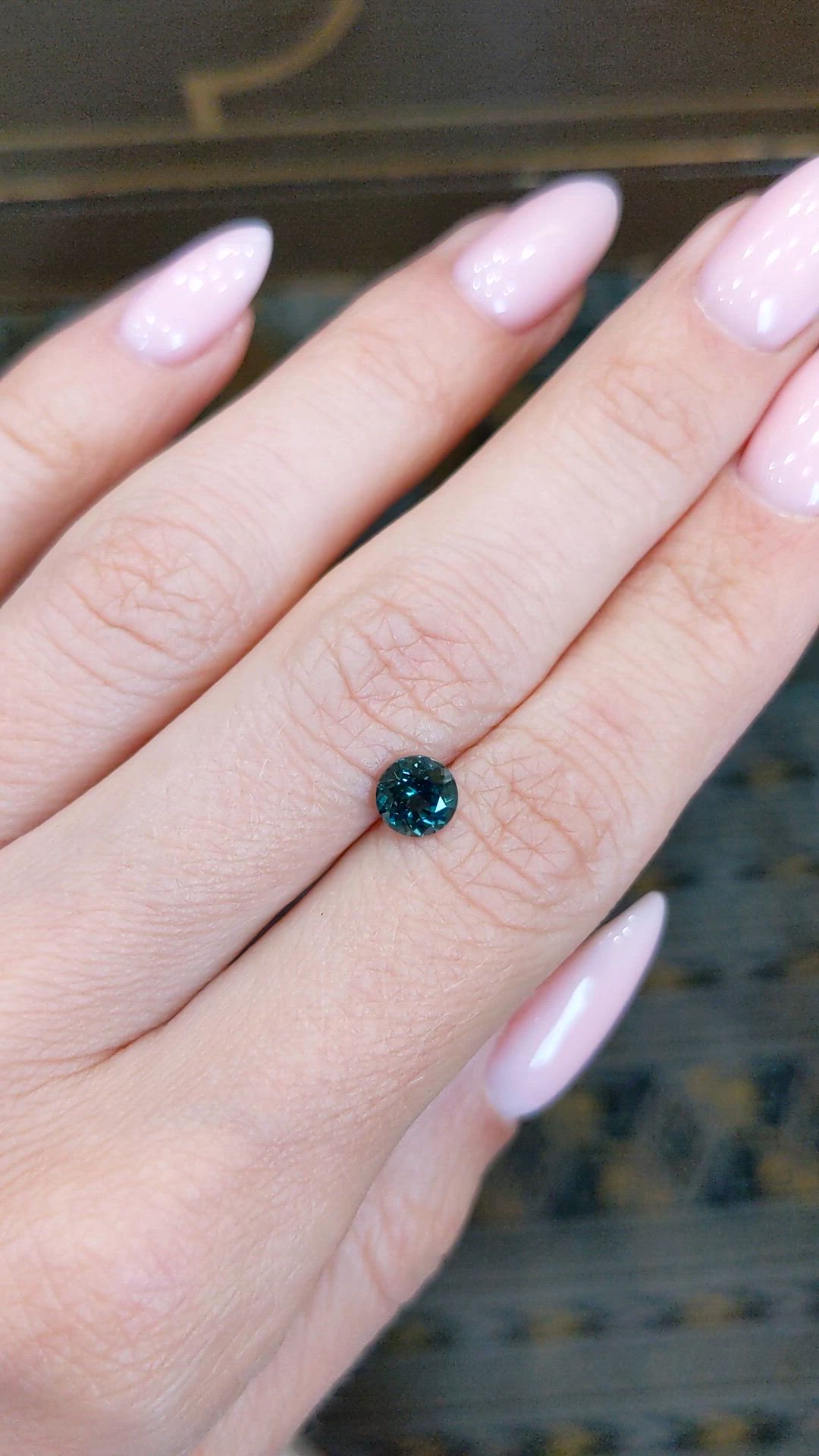 0.91 Ct. Greenish Blue Sapphire from Australia Size Video
