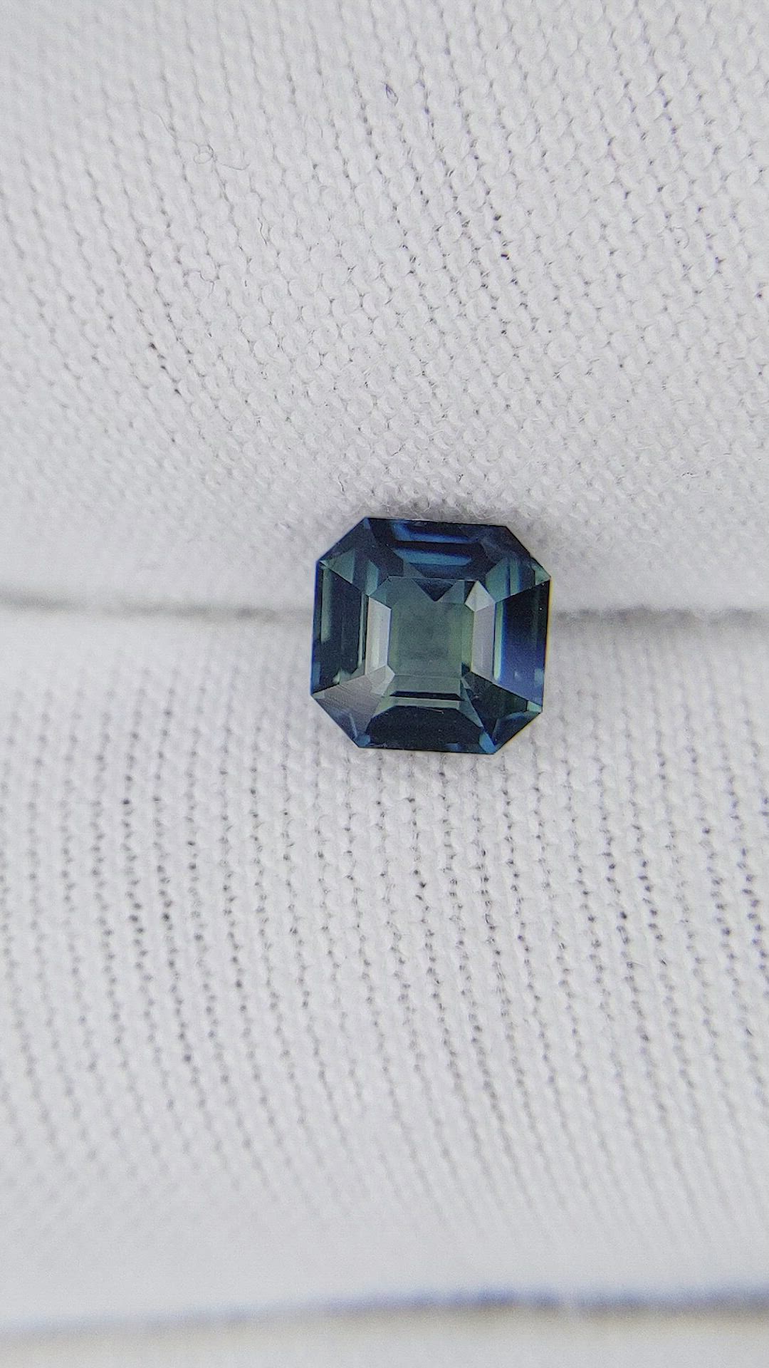 1.06 Ct. Greenish Blue Sapphire from Ceylon (Sri Lanka) Size Video