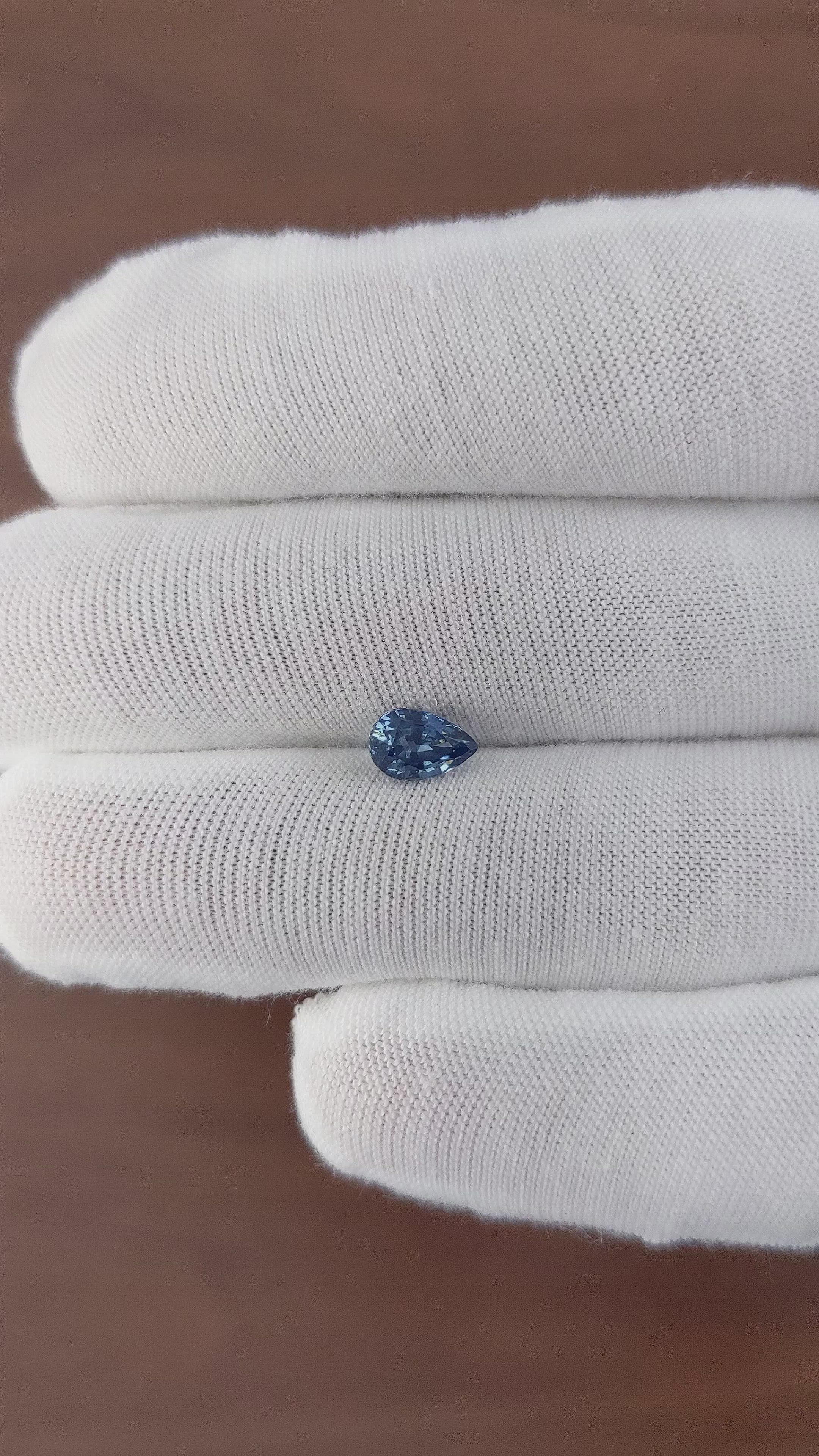 1.06 Ct. Blue Sapphire from Africa Size Video