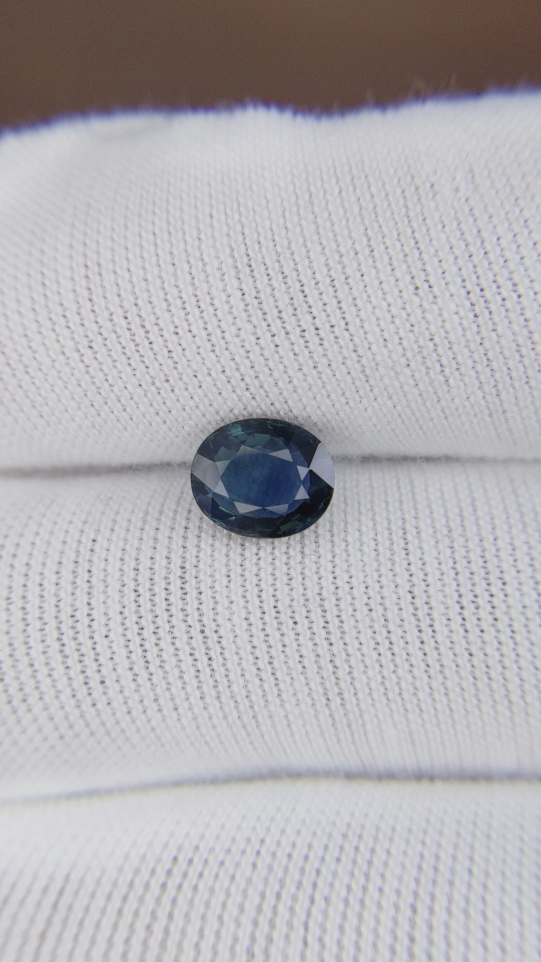 1.55 Ct. Blue Sapphire from Africa Size Video