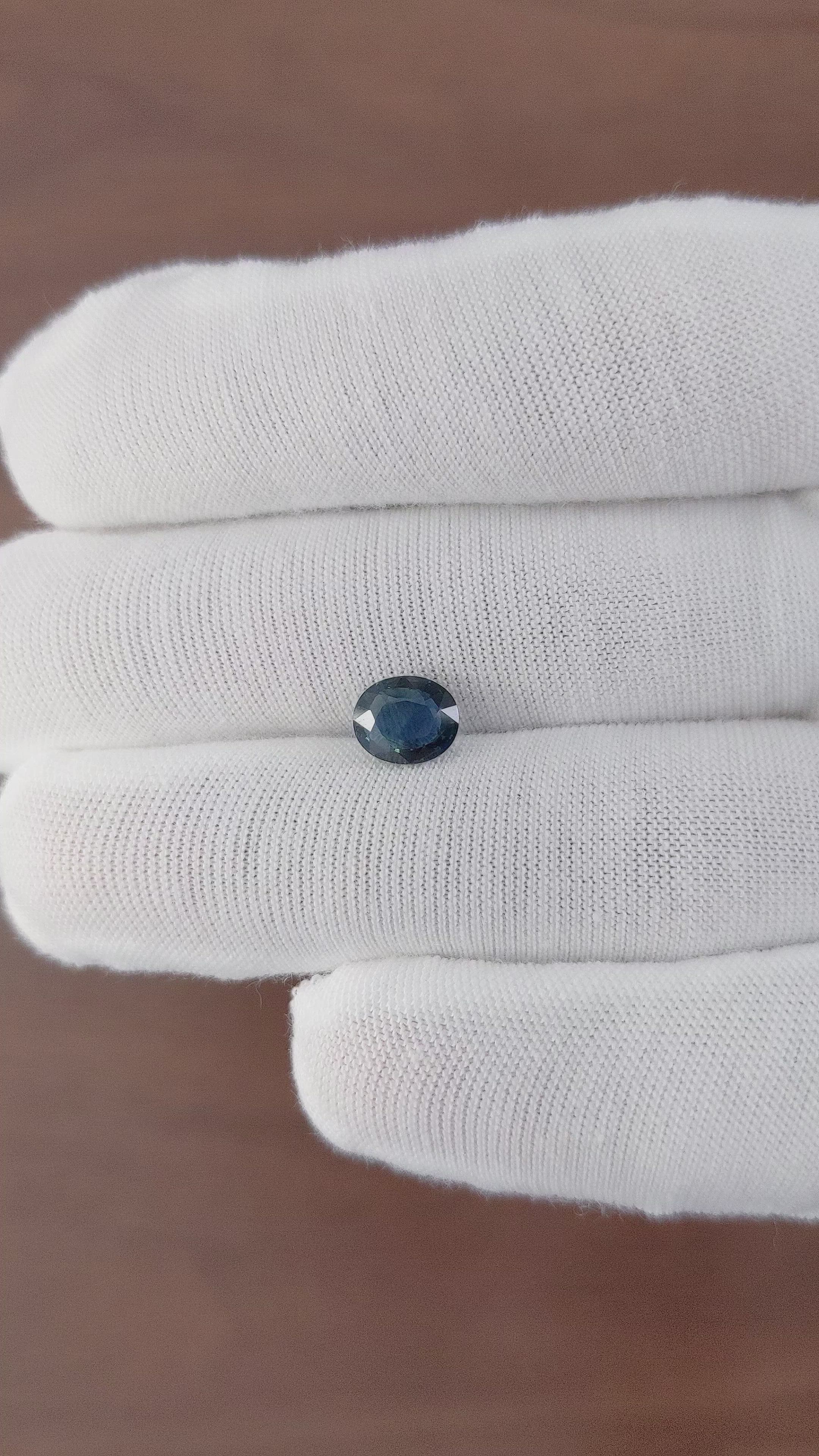 1.55 Ct. Blue Sapphire from Africa Size Video
