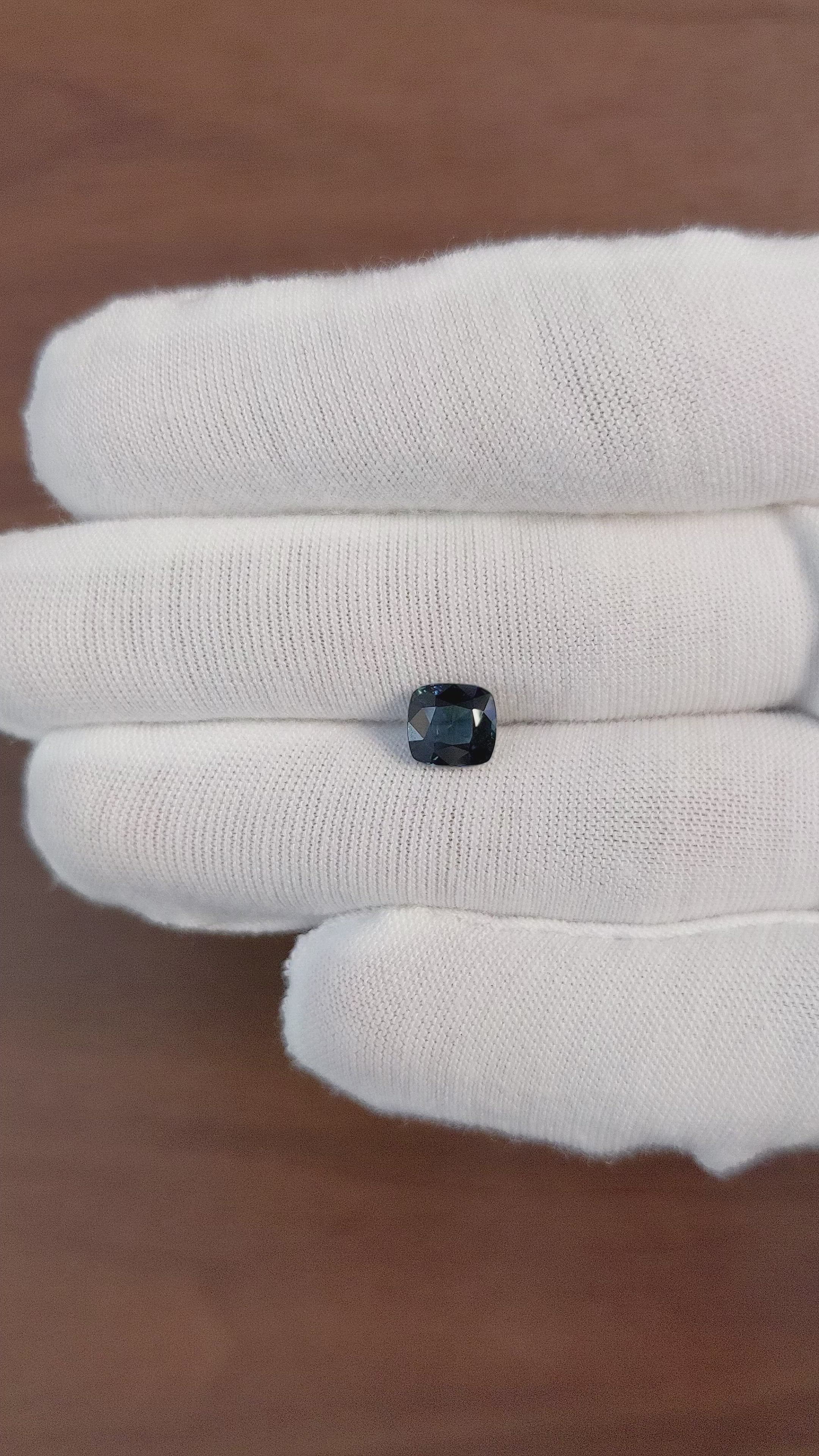 1.80 Ct. Greenish Blue Sapphire from Africa Size Video