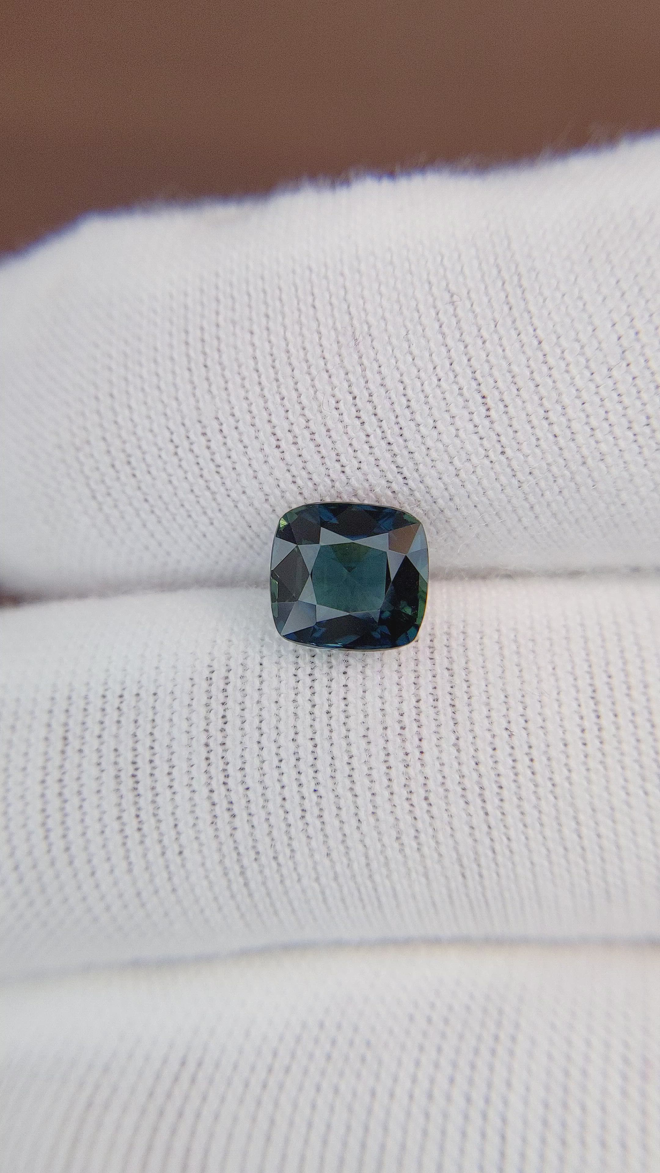 1.80 Ct. Greenish Blue Sapphire from Africa Size Video