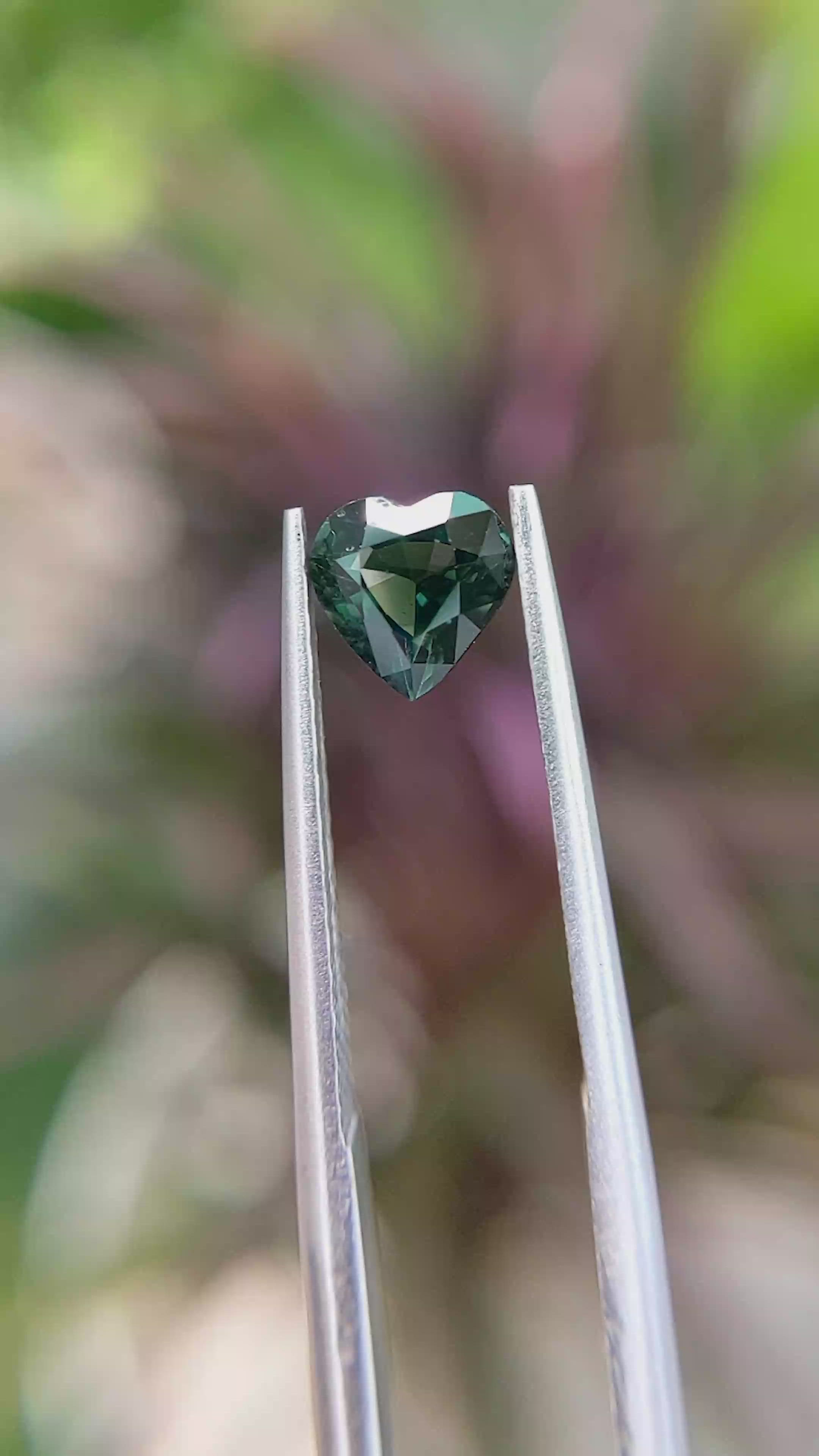 0.89 Ct. Bluish Green Sapphire from Africa Size Video