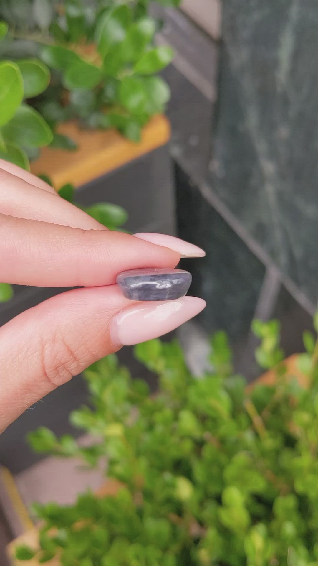 15.39 Ct. Grey Cabochon Sapphire from Burma (Myanmar) Size Video