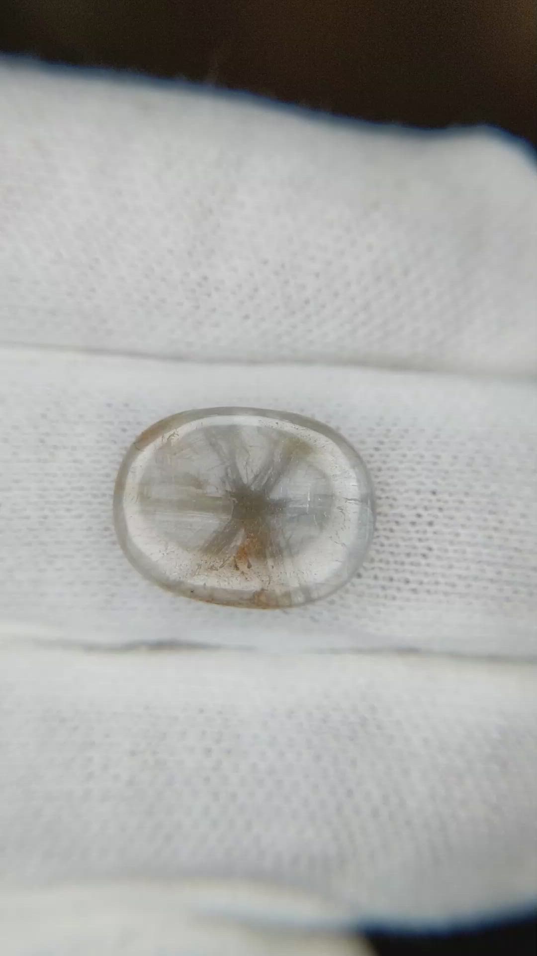 8.45 Ct. Grey Cabochon Sapphire from Burma (Myanmar) Size Video