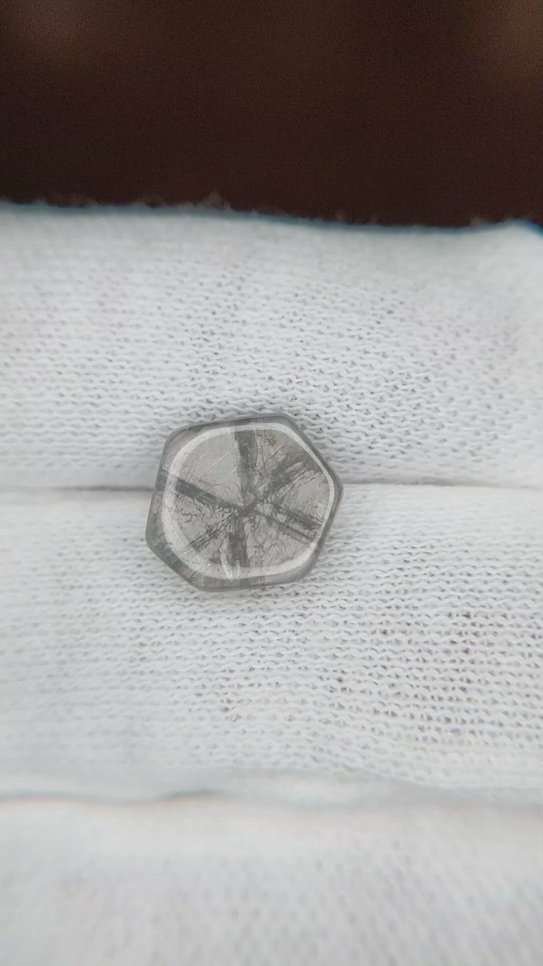 4.68 Ct. Grey Cabochon Sapphire from Burma (Myanmar) Size Video