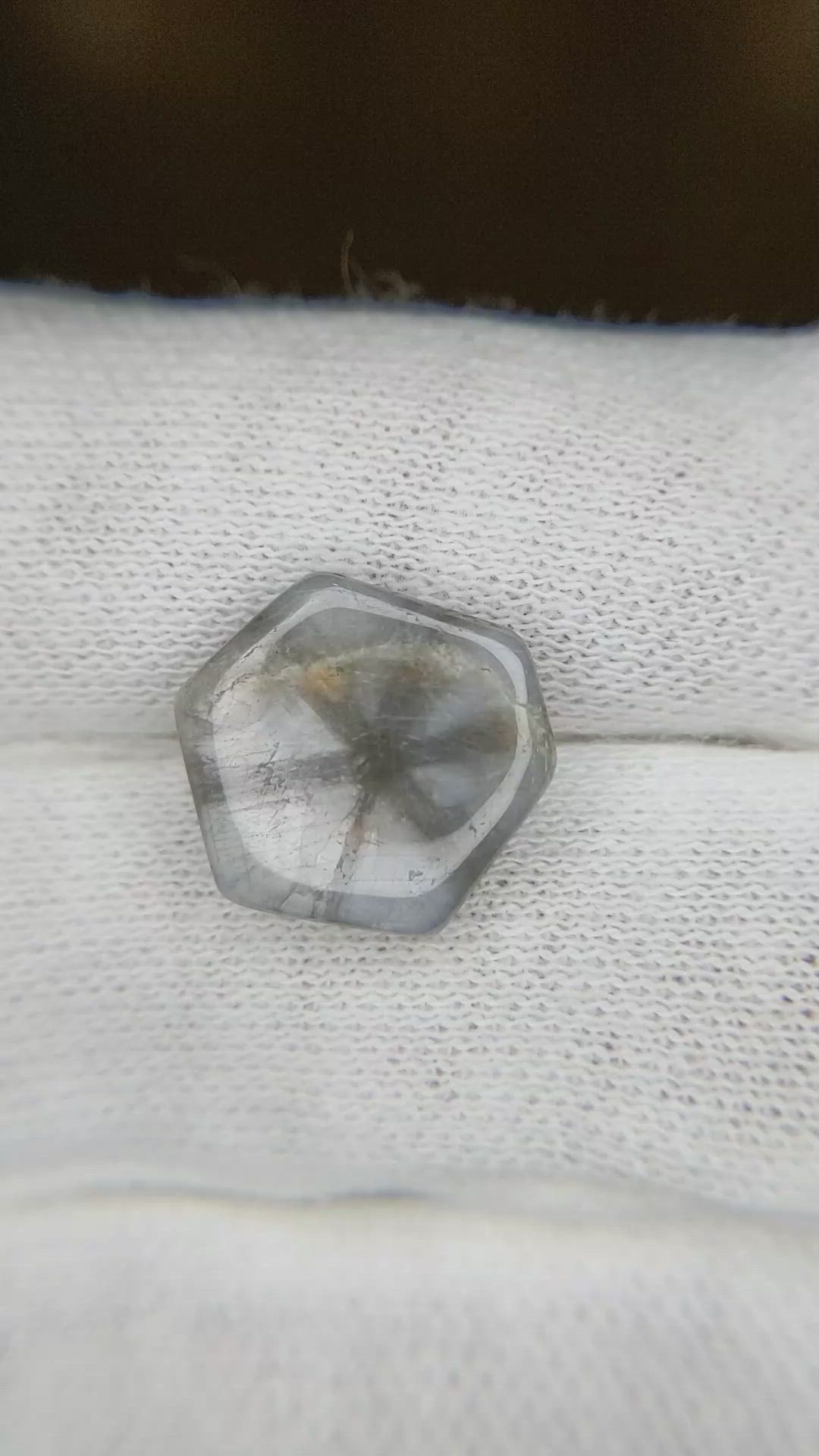7.46 Ct. Grey Cabochon Sapphire from Burma (Myanmar) Size Video