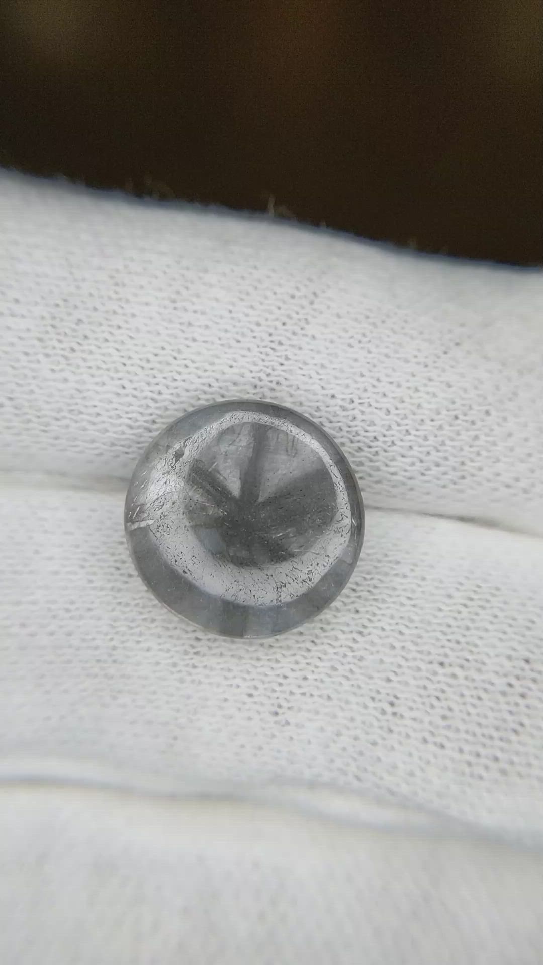 8.38 Ct. Grey Cabochon Sapphire from Burma (Myanmar) Size Video