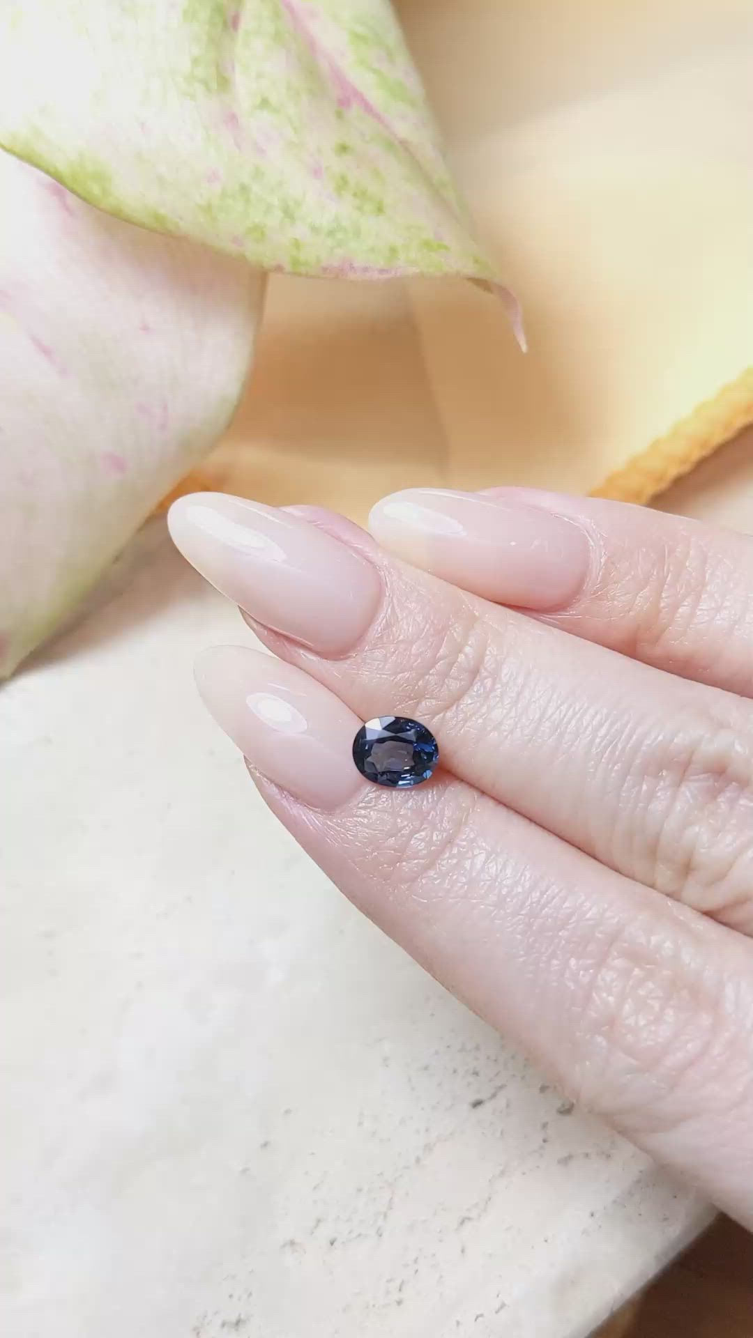 1.25 Ct. Greenish Blue Sapphire from Madagascar Size Video